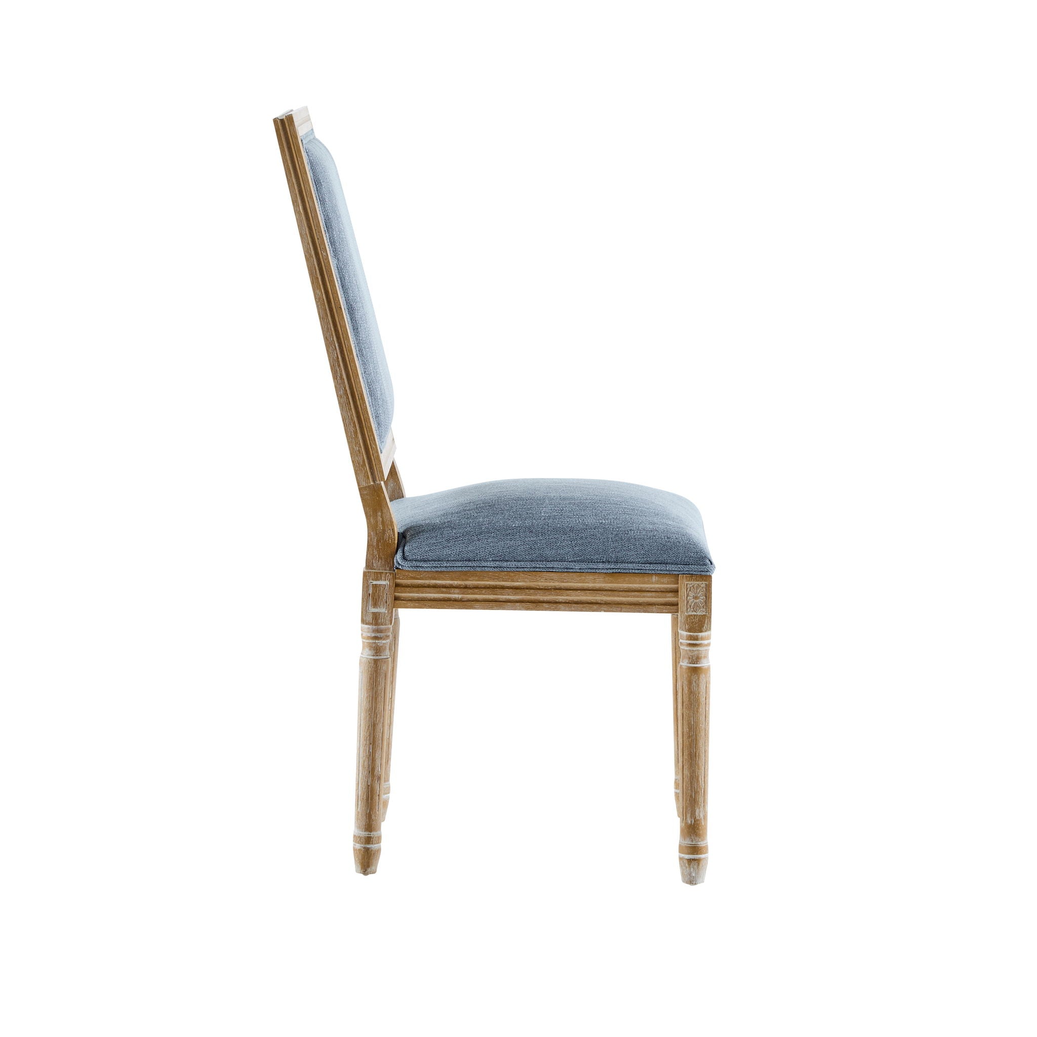 French Country Style Dining Chair With Upholstered Seating And Fluted Legs - Best Buy Furniture