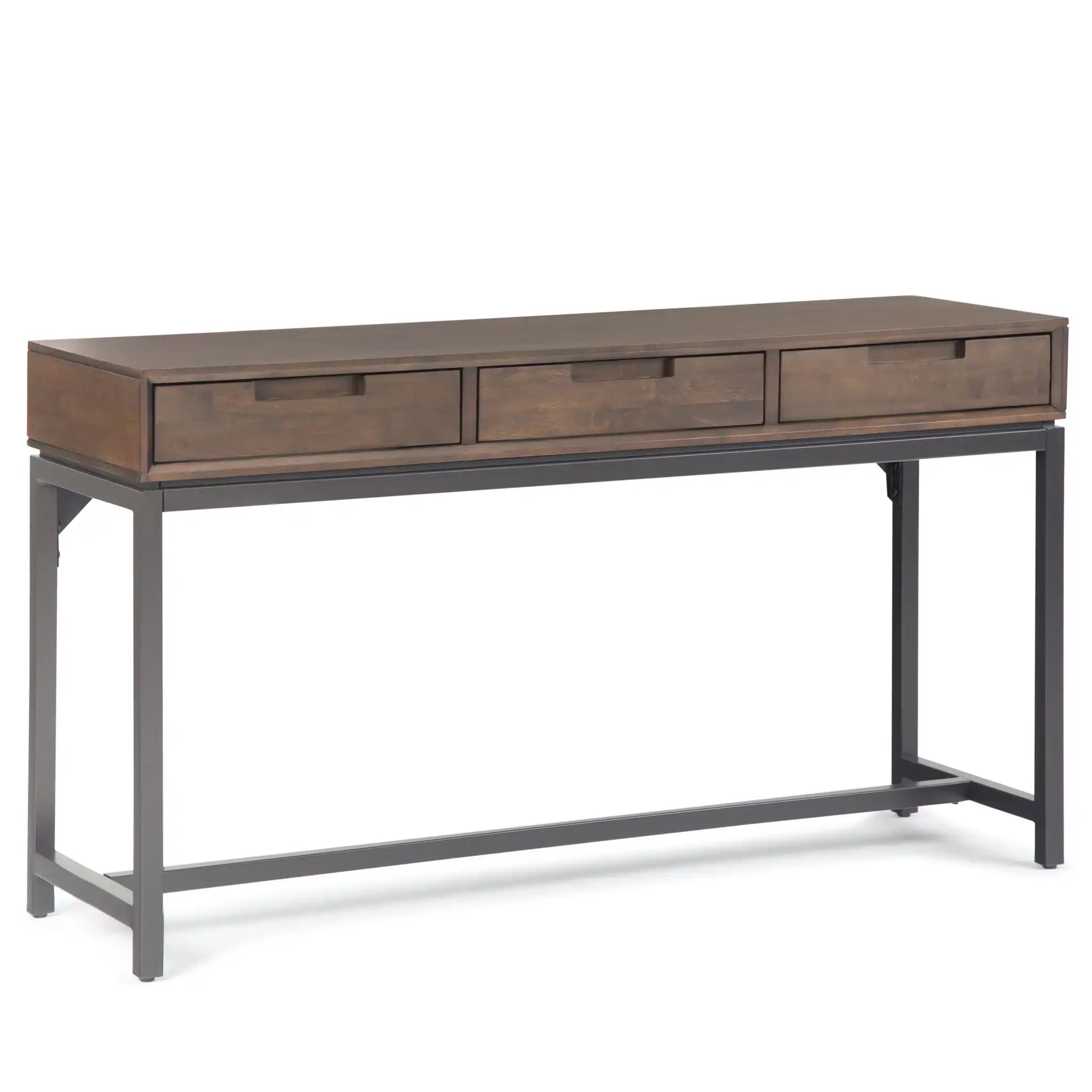 Banting - Mid Century Wide Console Table - Walnut Brown - Best Buy Furniture