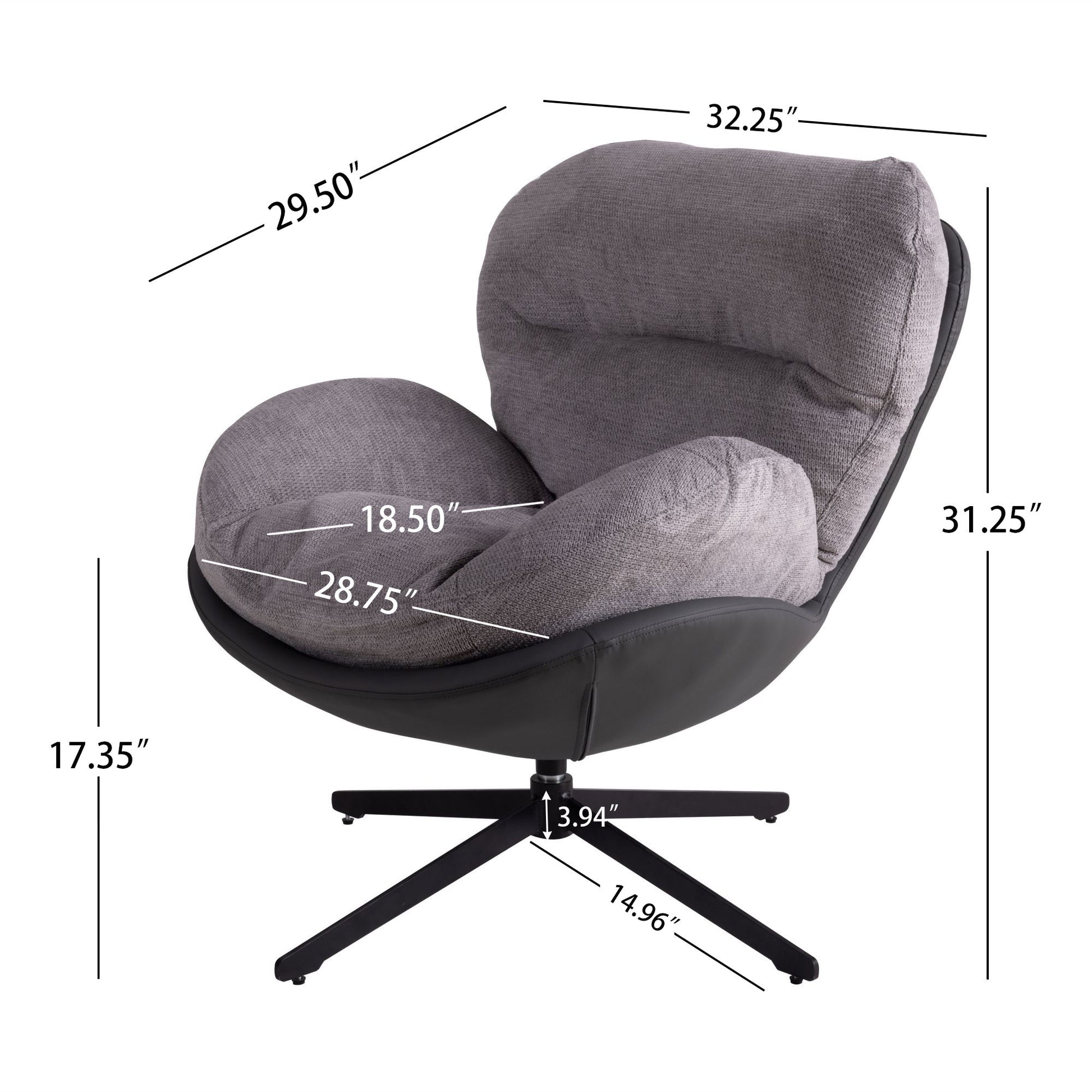 360° Swivel Office Chair, No Wheels - Best Buy Furniture