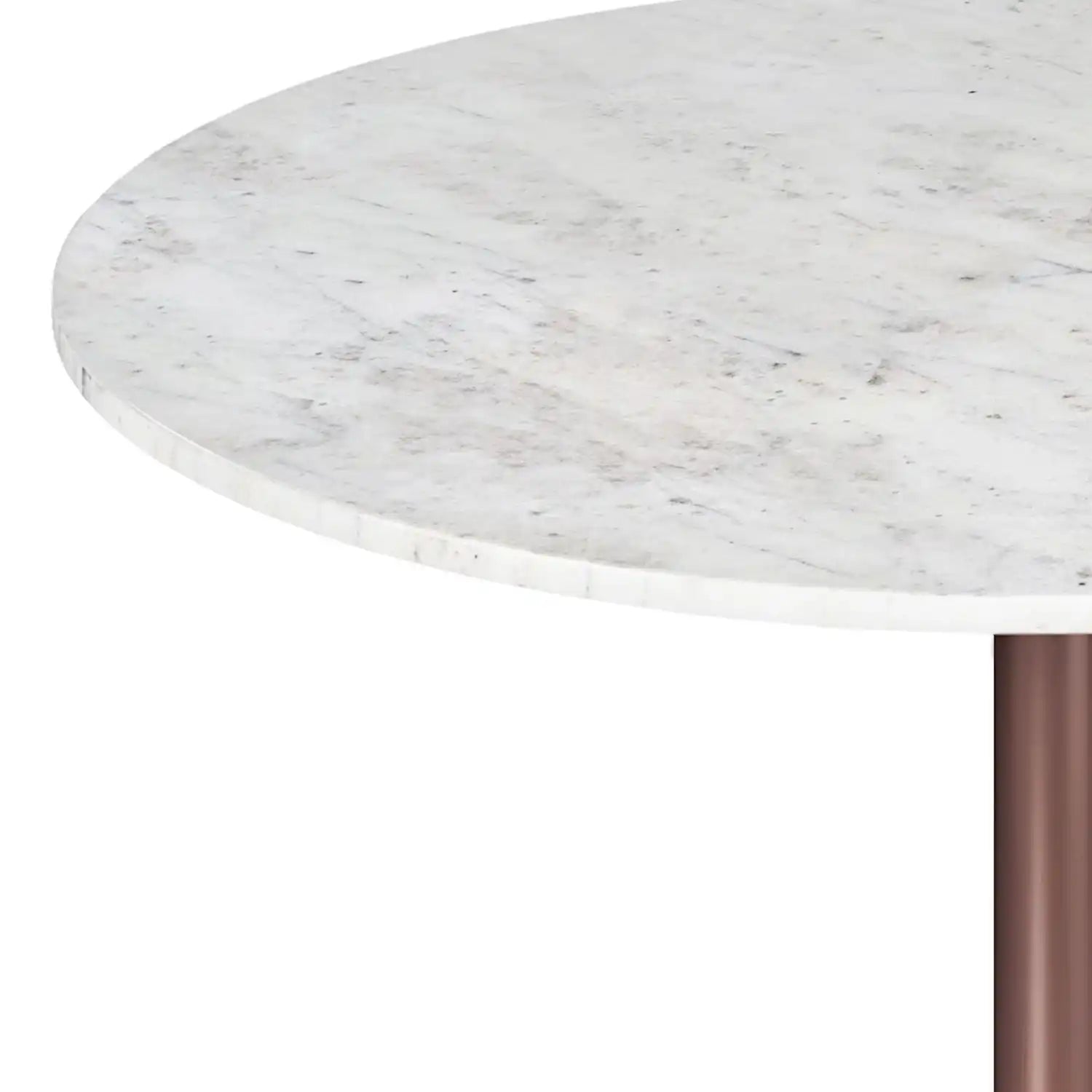 Osborne - Round Dining Table - White / Copper - Best Buy Furniture