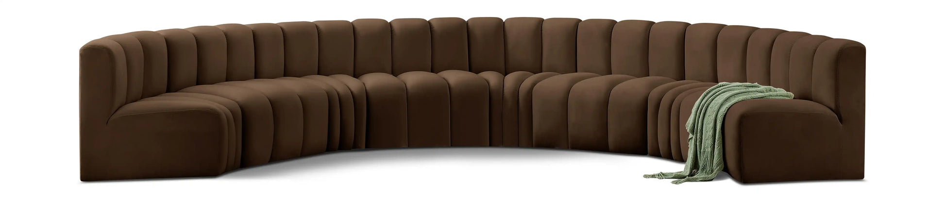 Arc - Velvet 8 Piece U-Shaped Modular Sofa - Best Buy Furniture