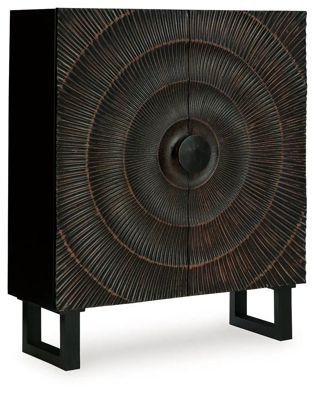 Fosterman - Accent Cabinet - Distressed Black - Best Buy Furniture