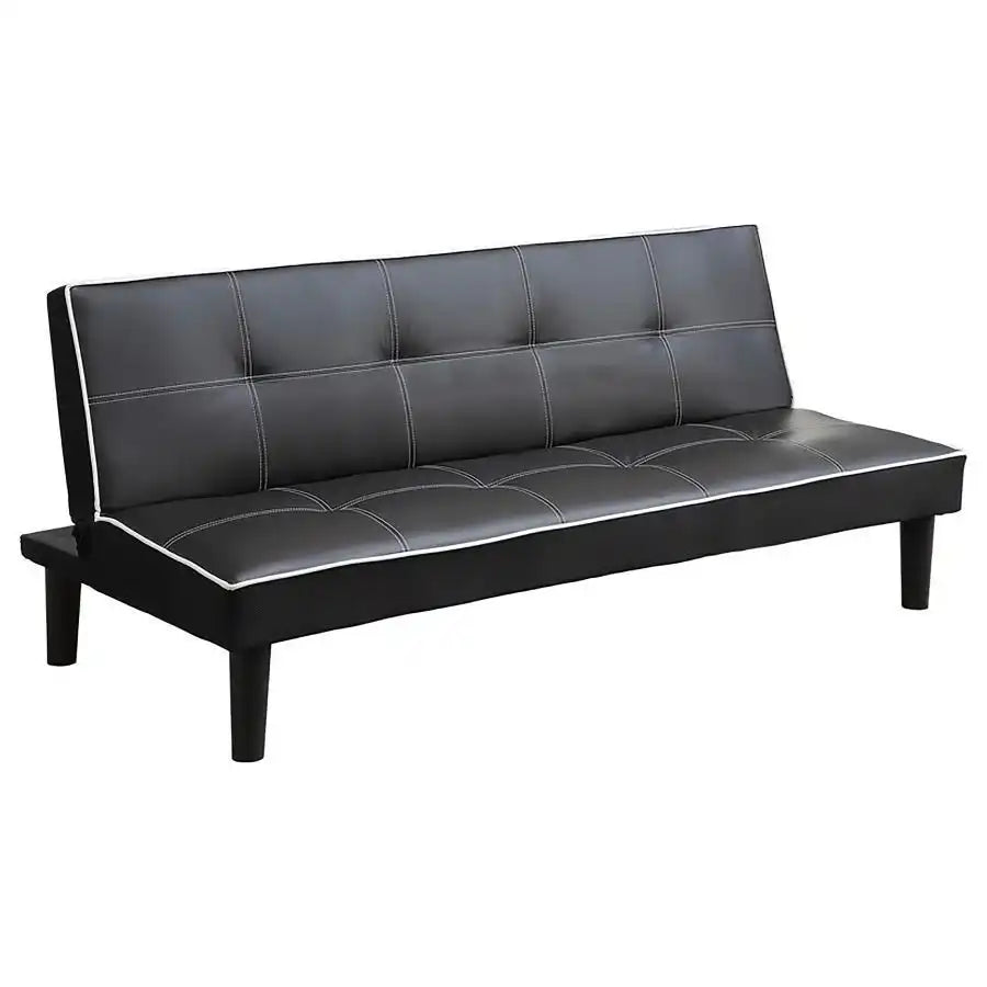 Katrina - Upholstered Tufted Convertible Sofa Bed - Black - Best Buy Furniture