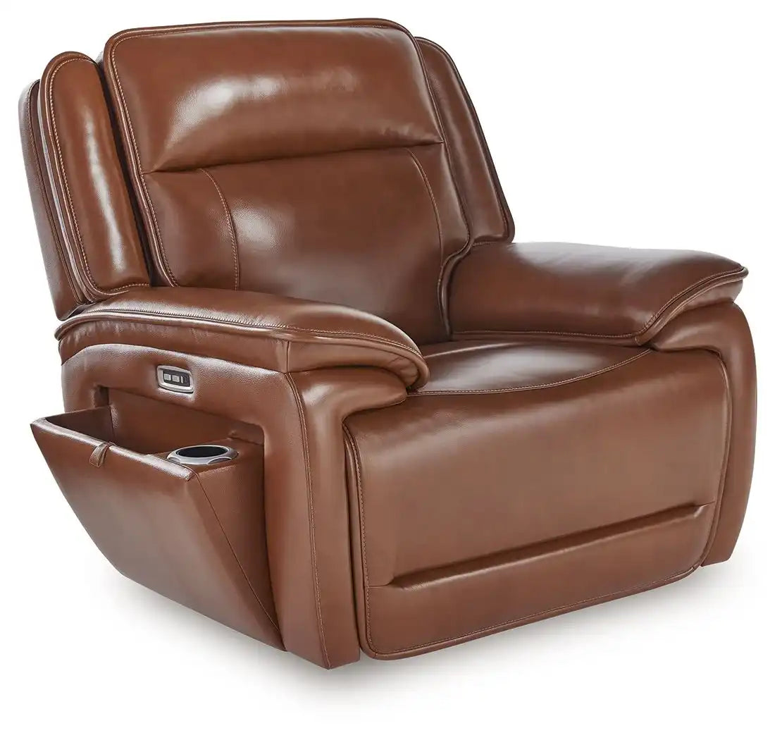 Healy Pier - Power Recliner / Adj Headrest - Chocolate - Best Buy Furniture