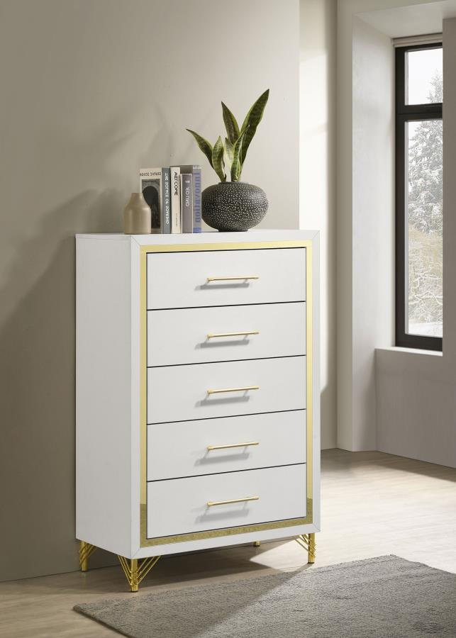 Lucia - 5-Drawer Bedroom Chest - Best Buy Furniture