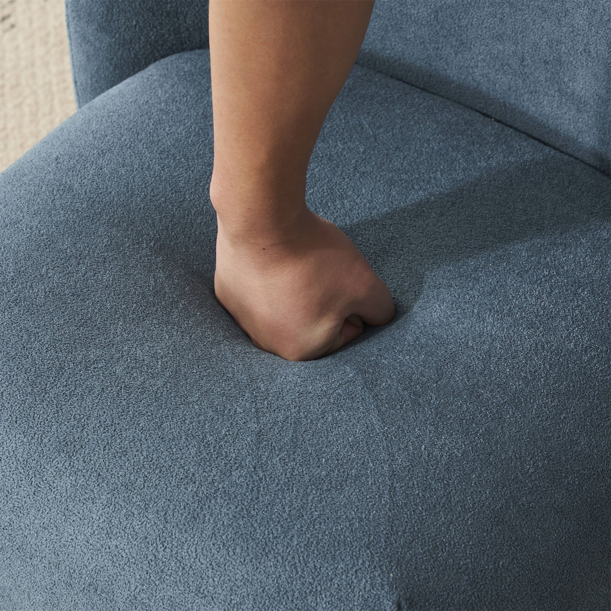 Modern Low Back Accent Upholstered Armless Living Room Chairs, Round Feet - Best Buy Furniture