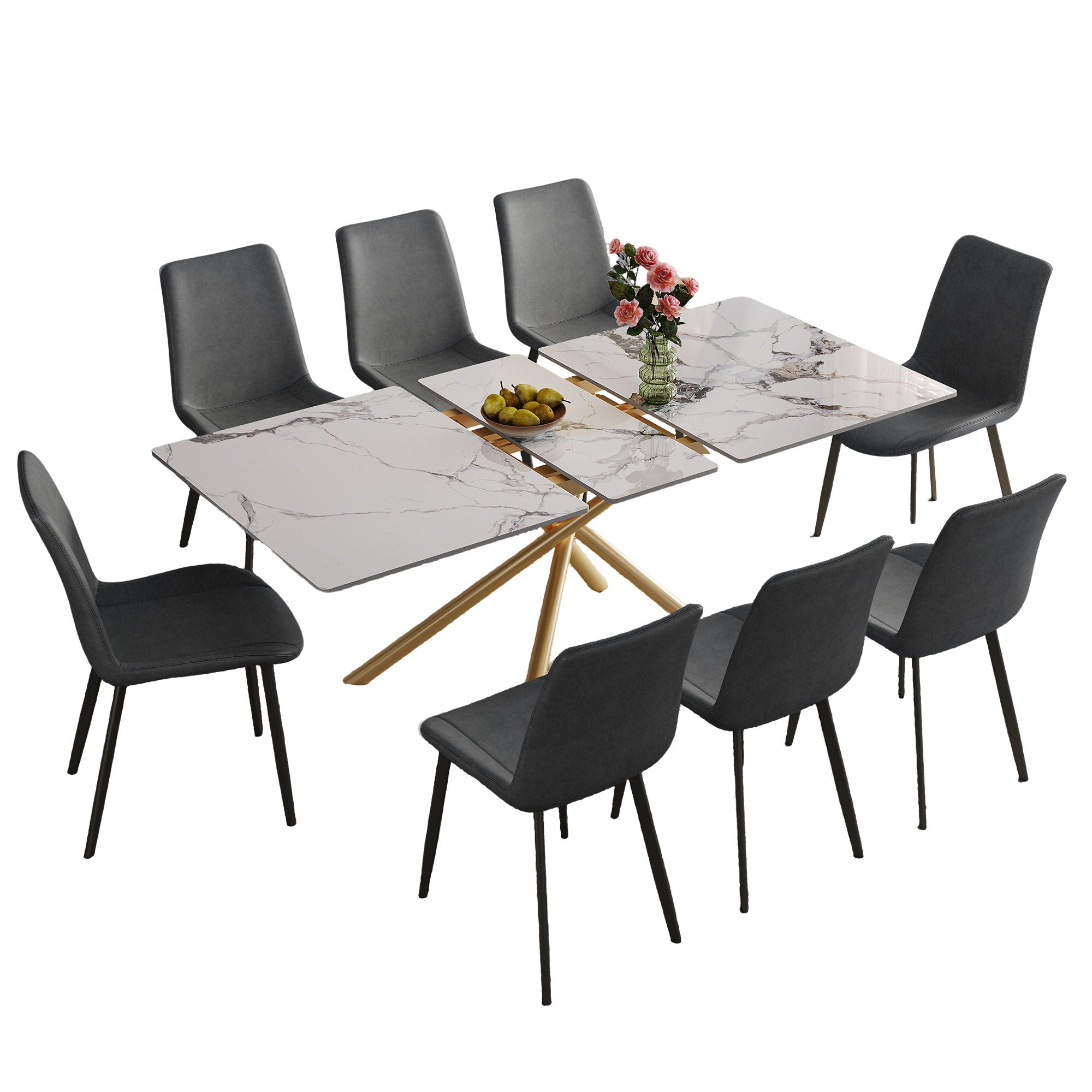 Modern Expandable Dining Table With Retractable Leaf With Chairs - Best Buy Furniture