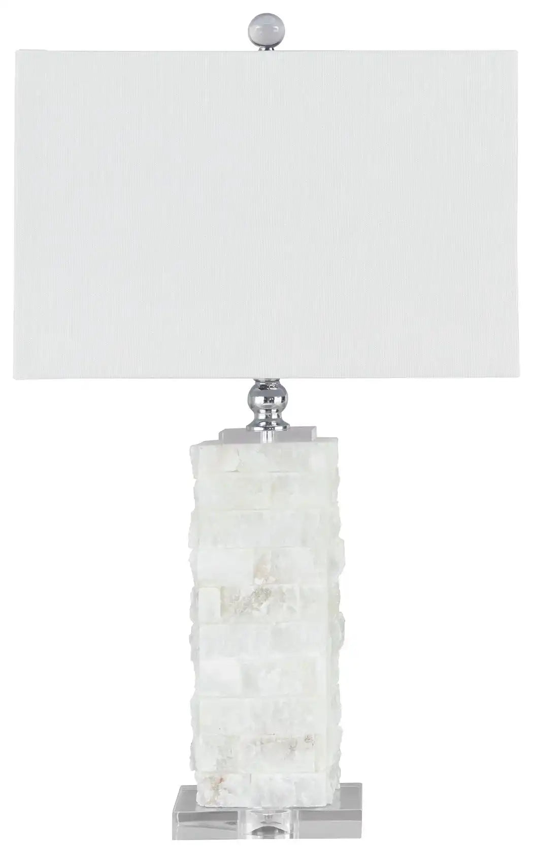 Malise - Alabaster Table Lamp - White - Best Buy Furniture