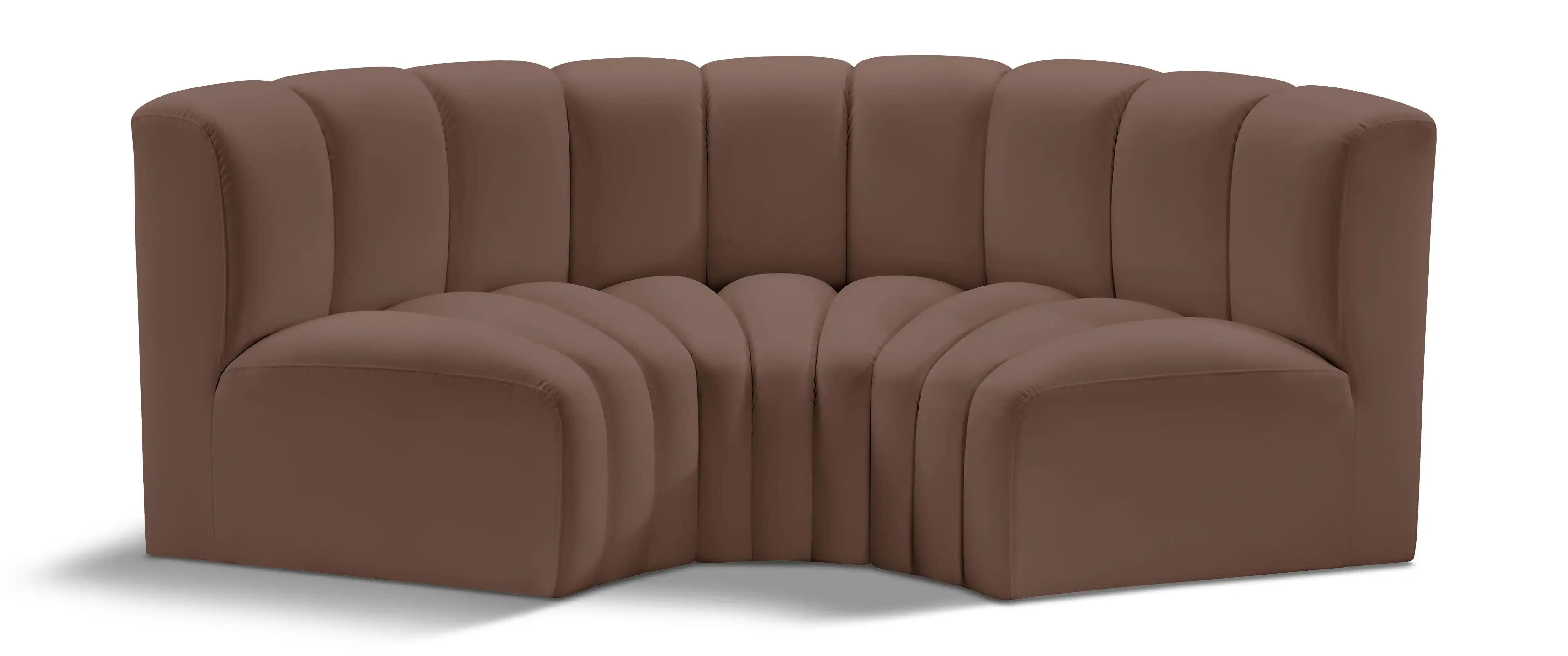 Arc - Faux Leather 3 Piece Modular U-Shaped Sofa - Best Buy Furniture