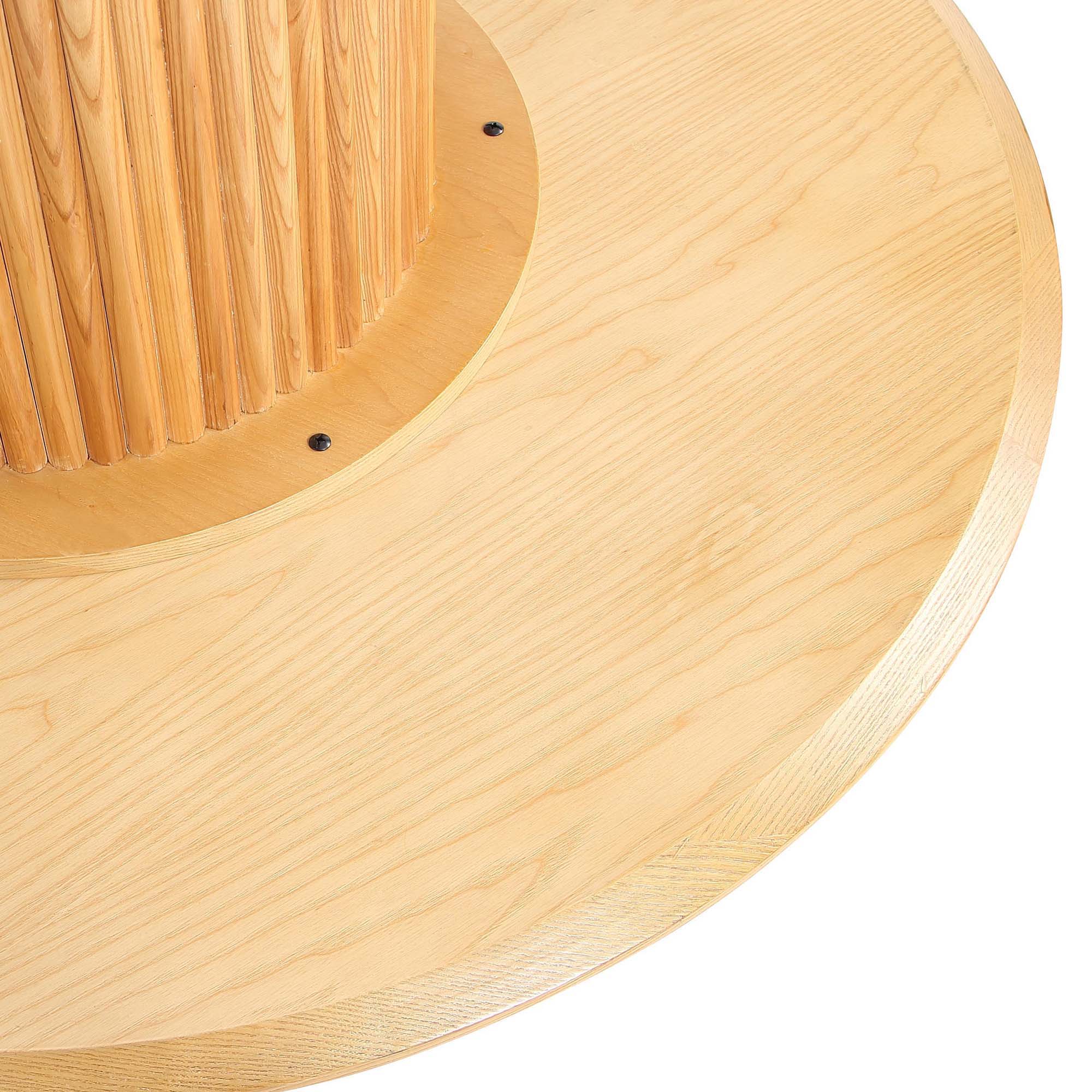 Hathaway - Round Dining Table With Ribbed Base