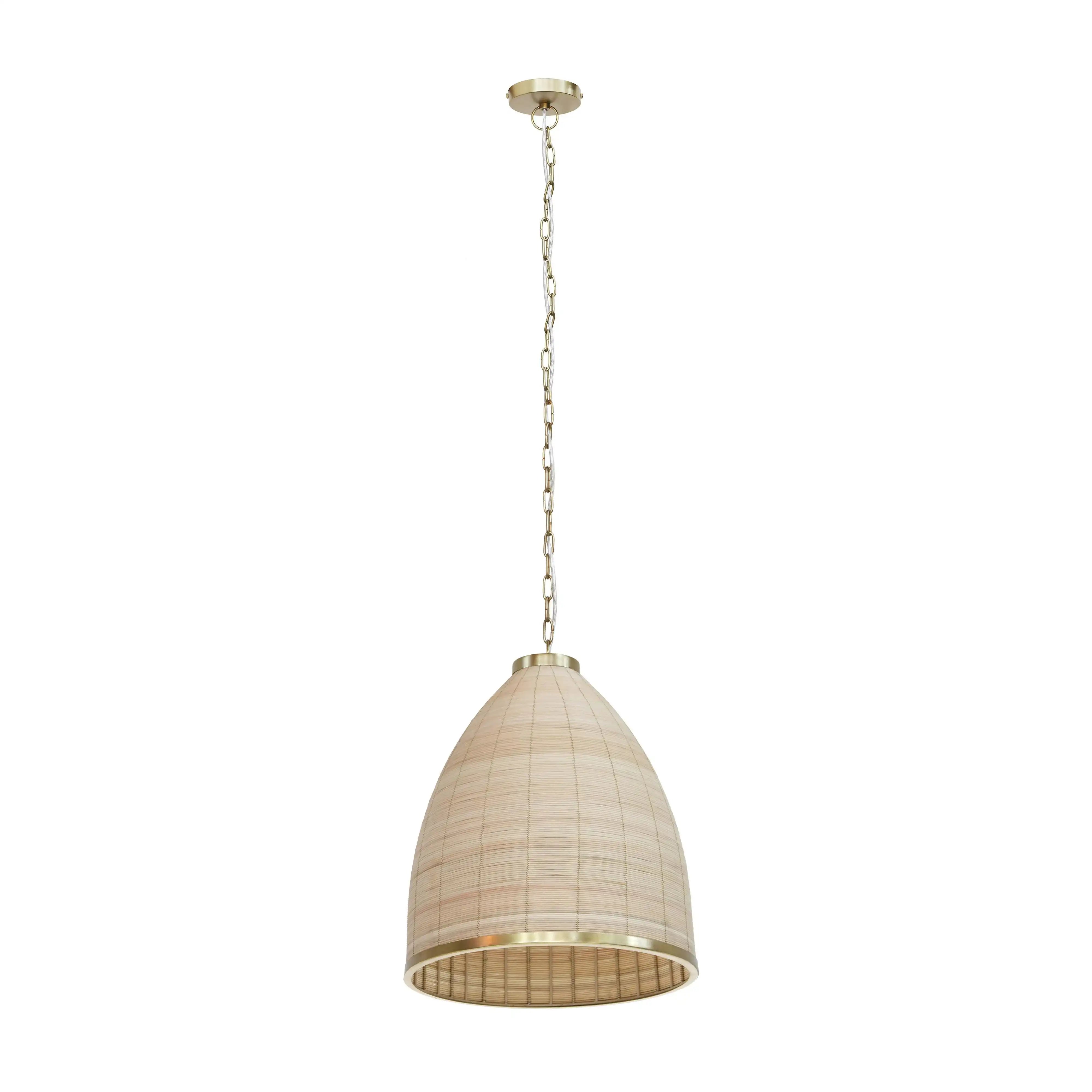 Kelsey - Rattan Pendant Lamp - Natural - Best Buy Furniture