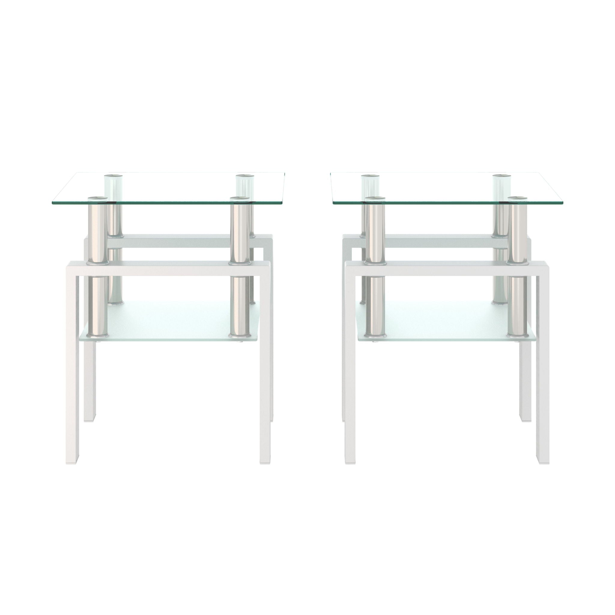 Modern Tempered Glass Tea Table, End Square Table For Living Room - Best Buy Furniture