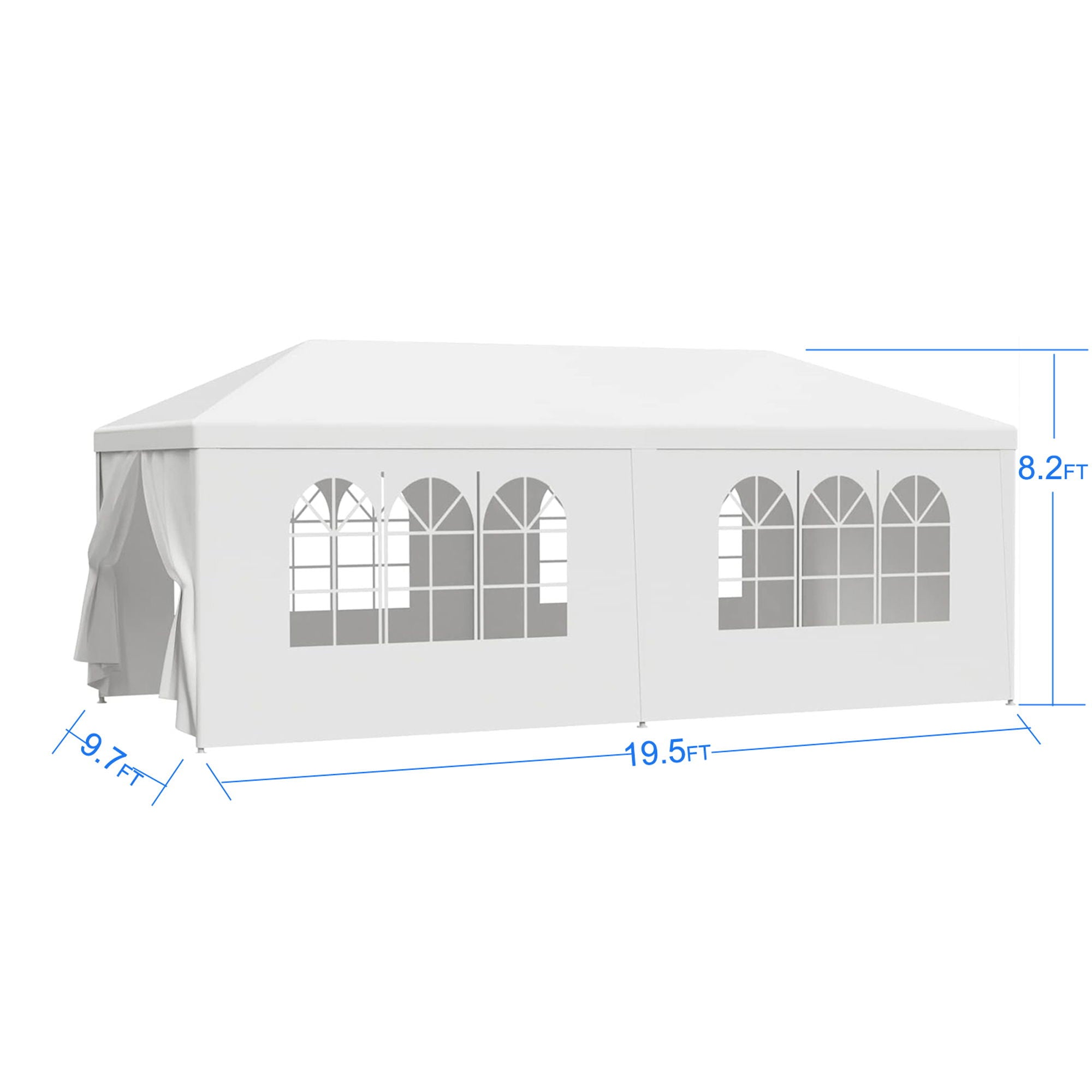 Wedding Party Canopy Tent Outdoor Gazebo With 6 Removable Sidewalls - White - Best Buy Furniture