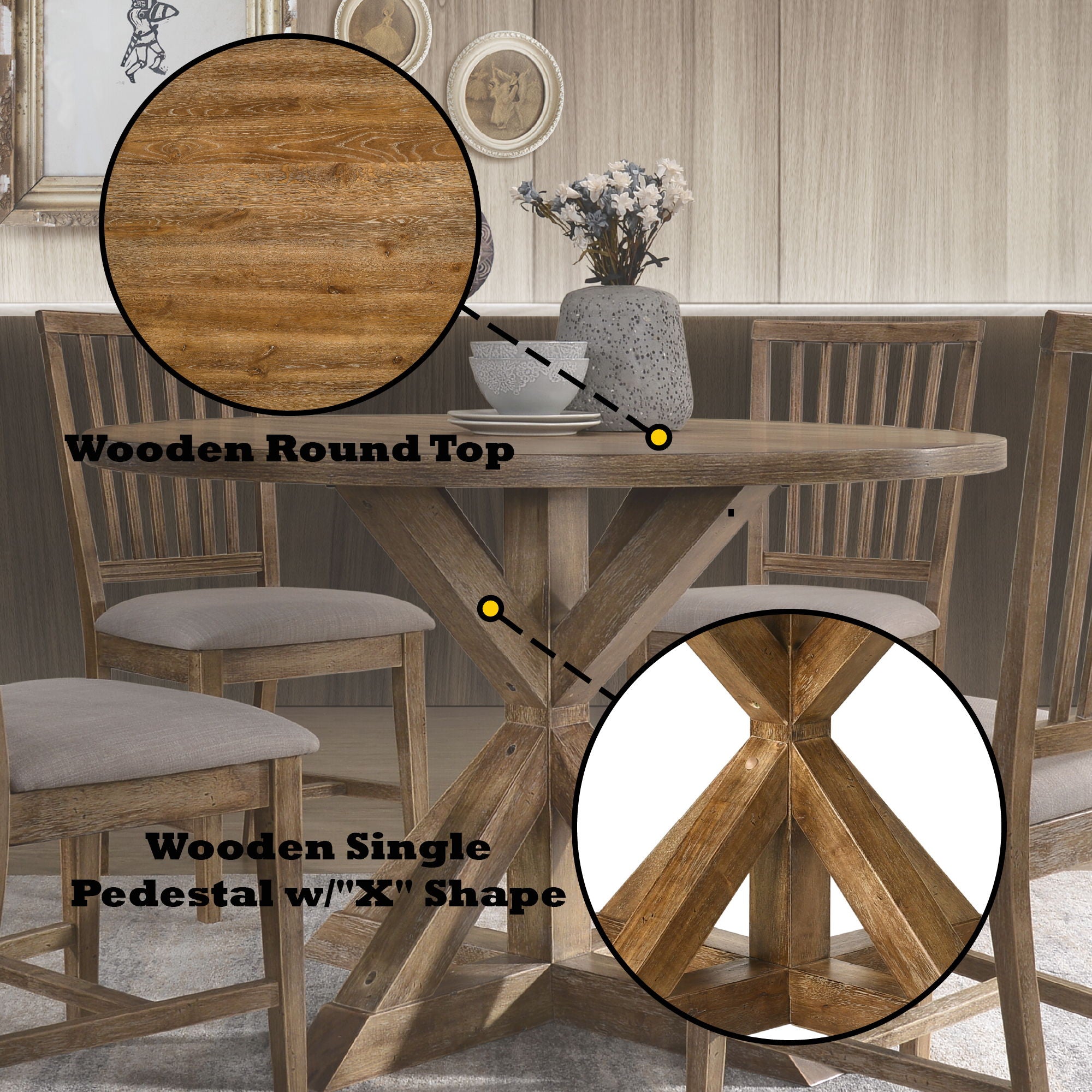 Wallace II - Weathered Dining Table - Oak - Best Buy Furniture