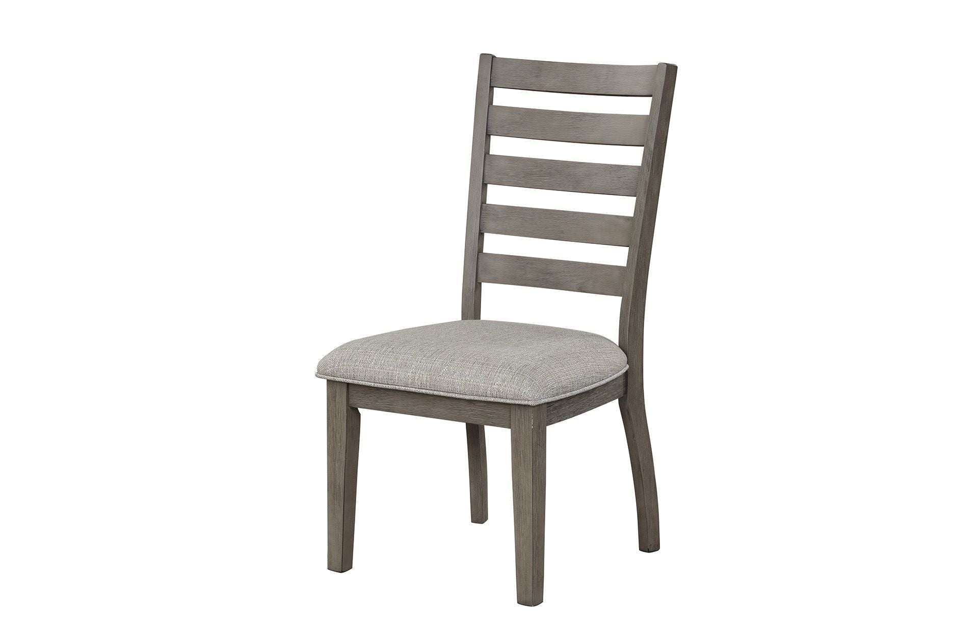 Casual Side Dining Chair With Ladder Back (Set of 2) - Gray - Best Buy Furniture