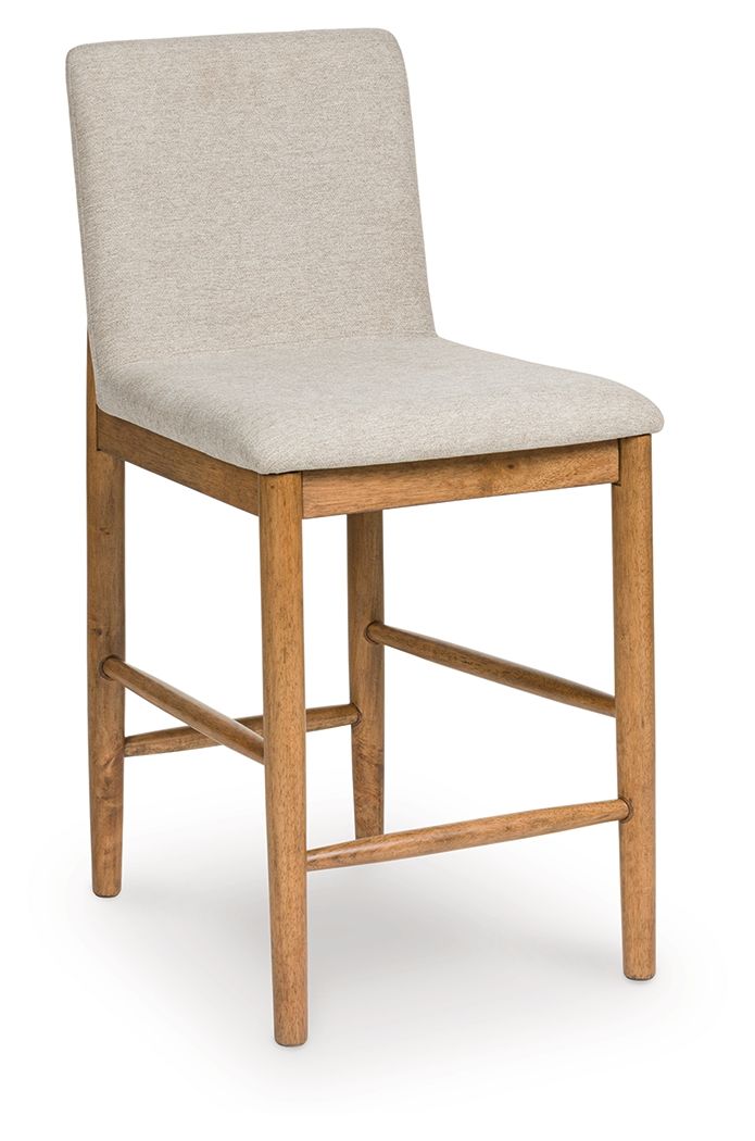 Isanti - Upholstered Barstool (Set of 2) - Light Brown - Best Buy Furniture