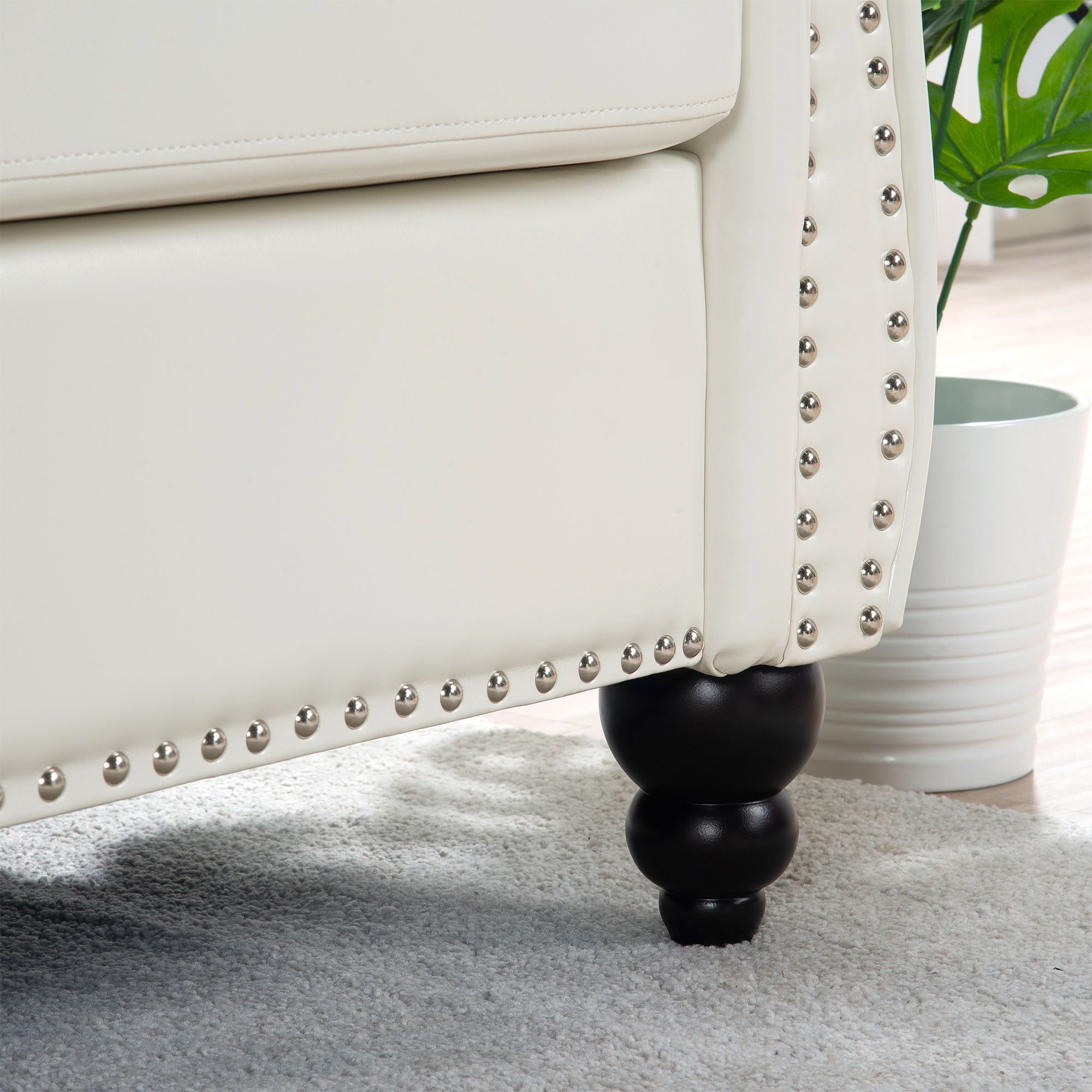 Rolled Arm Chesterfield 3 Seater Sofa - Best Buy Furniture