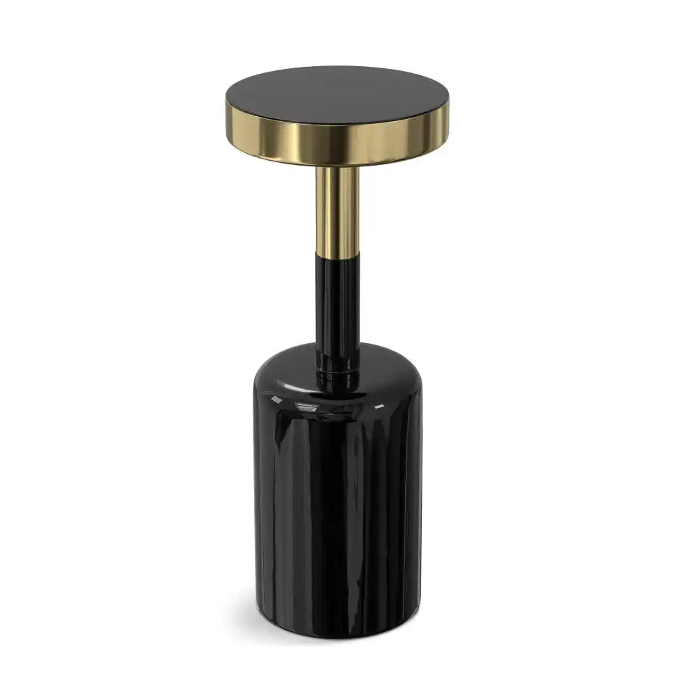 Frannie - Side Table - Gold / Black - Best Buy Furniture