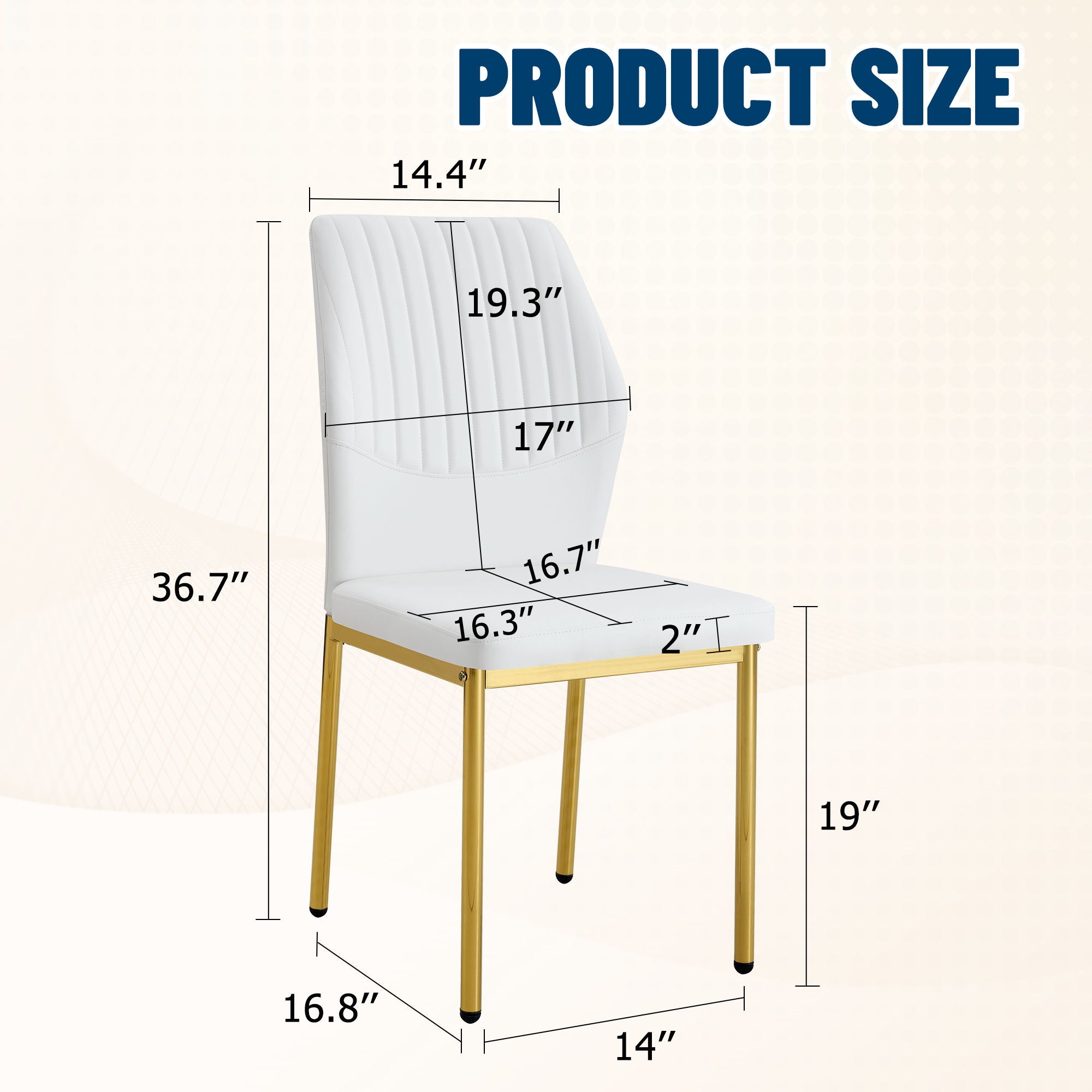 Luxury Simple Chair With Metal Gold Leg - Best Buy Furniture