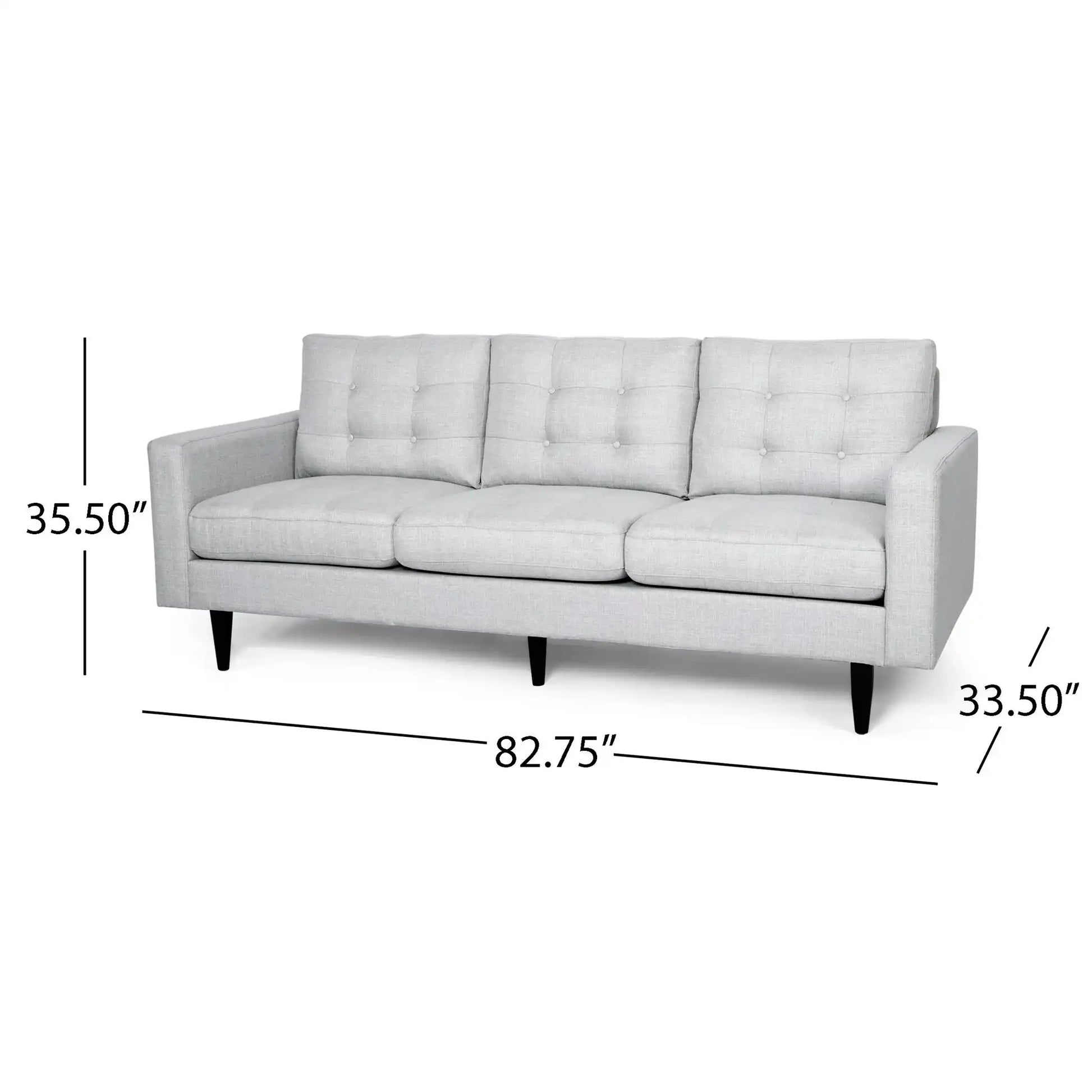 Jenny - Contemporary Tufted Fabric 3 Seater Sofa - Best Buy Furniture