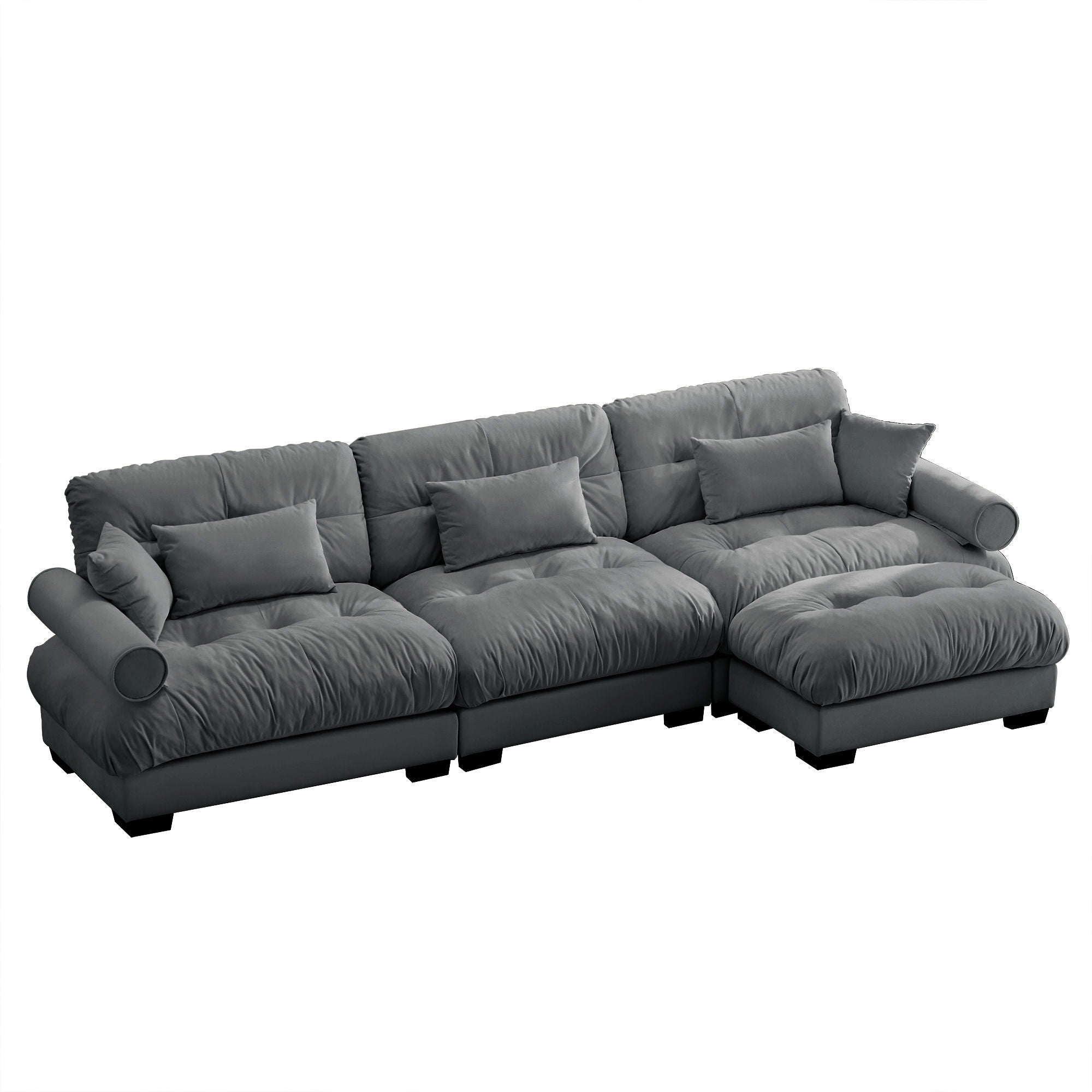 Super Comfort Oversized Modular Sectional Sofa With Movable Ottoman - Best Buy Furniture