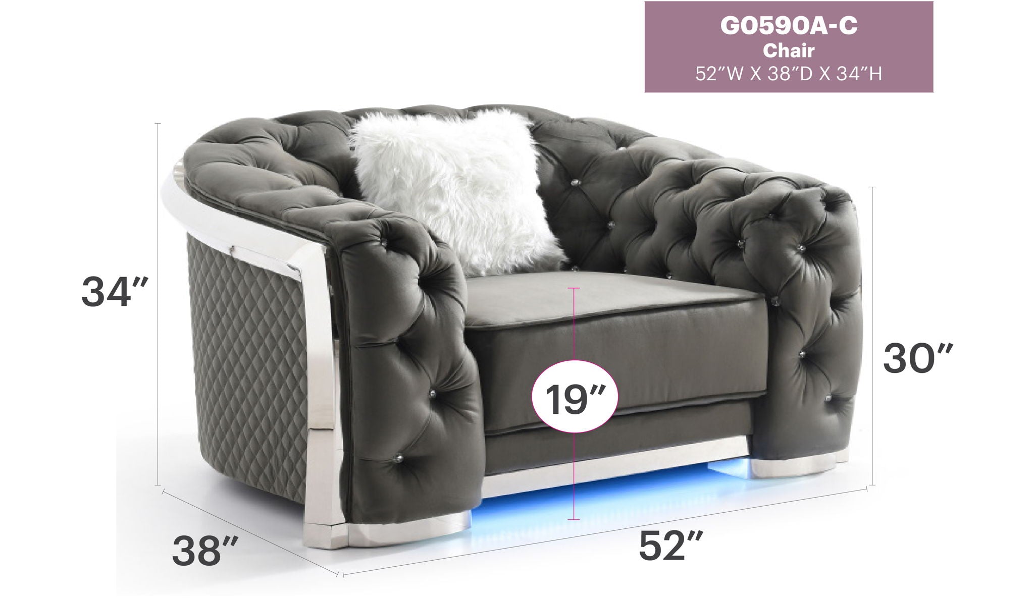 Sophisticated Accent Chair - Gray - Best Buy Furniture