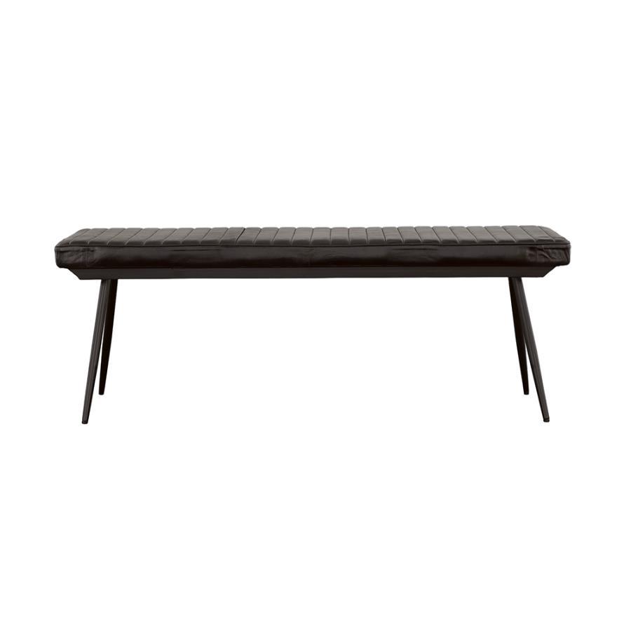 Misty - Leather Upholstered Dining Bench - Antique Espresso - Best Buy Furniture