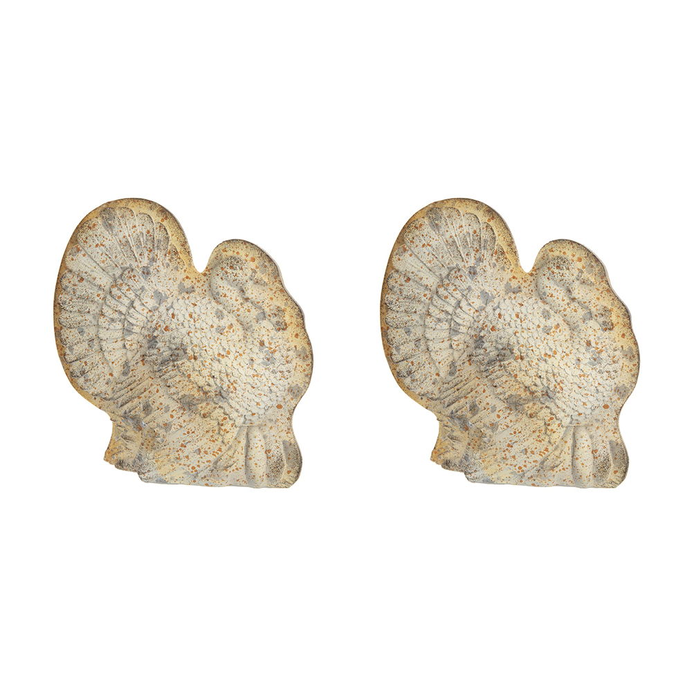 Resin Turkey With Pumpkin Rustic, For Harvest Festival Fall Festival & Thanksgiving Table Decorations (Set of 2) - Gray - Best Buy Furniture