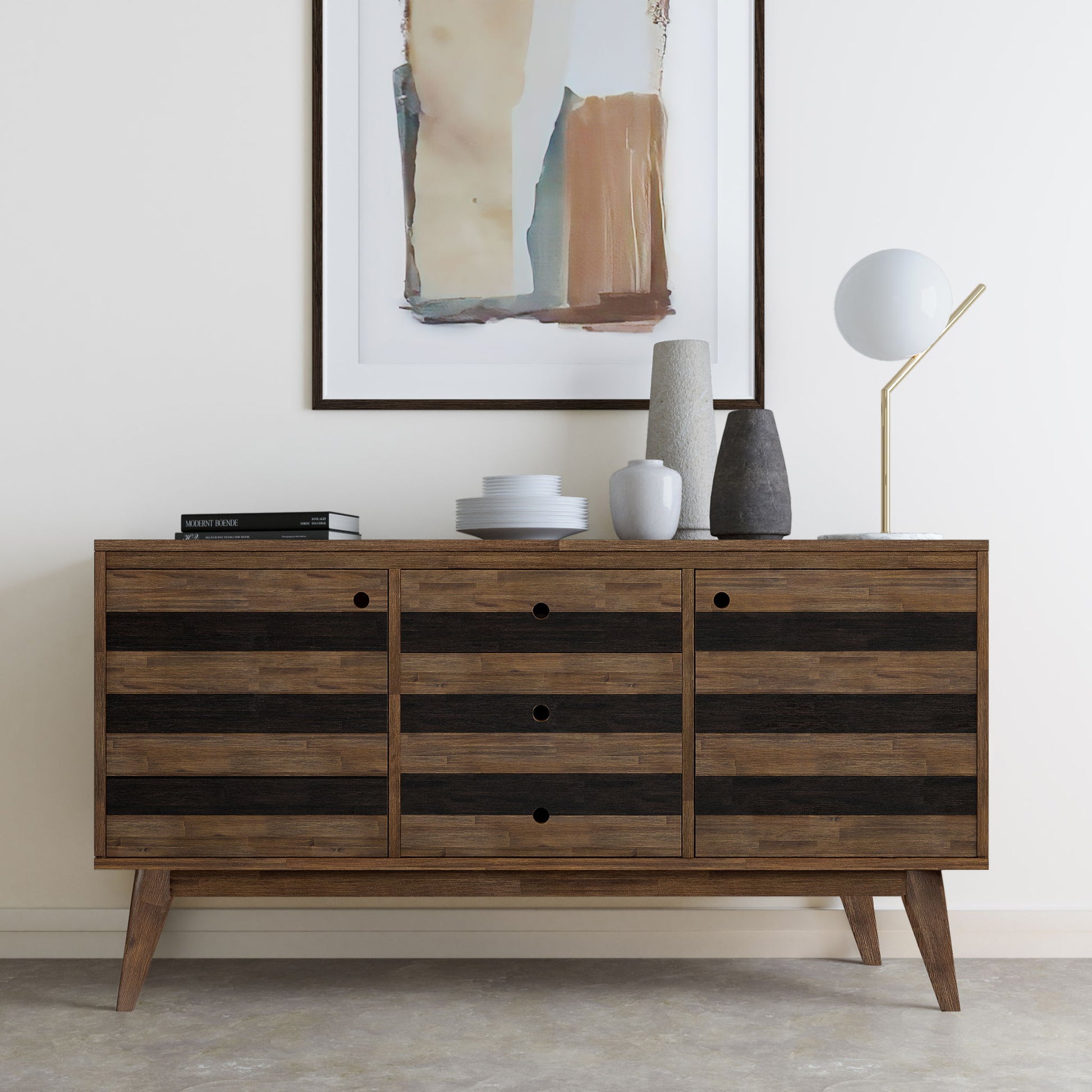 Clarkson - Sideboard Buffet - Rustic Natural Aged Brown - Best Buy Furniture
