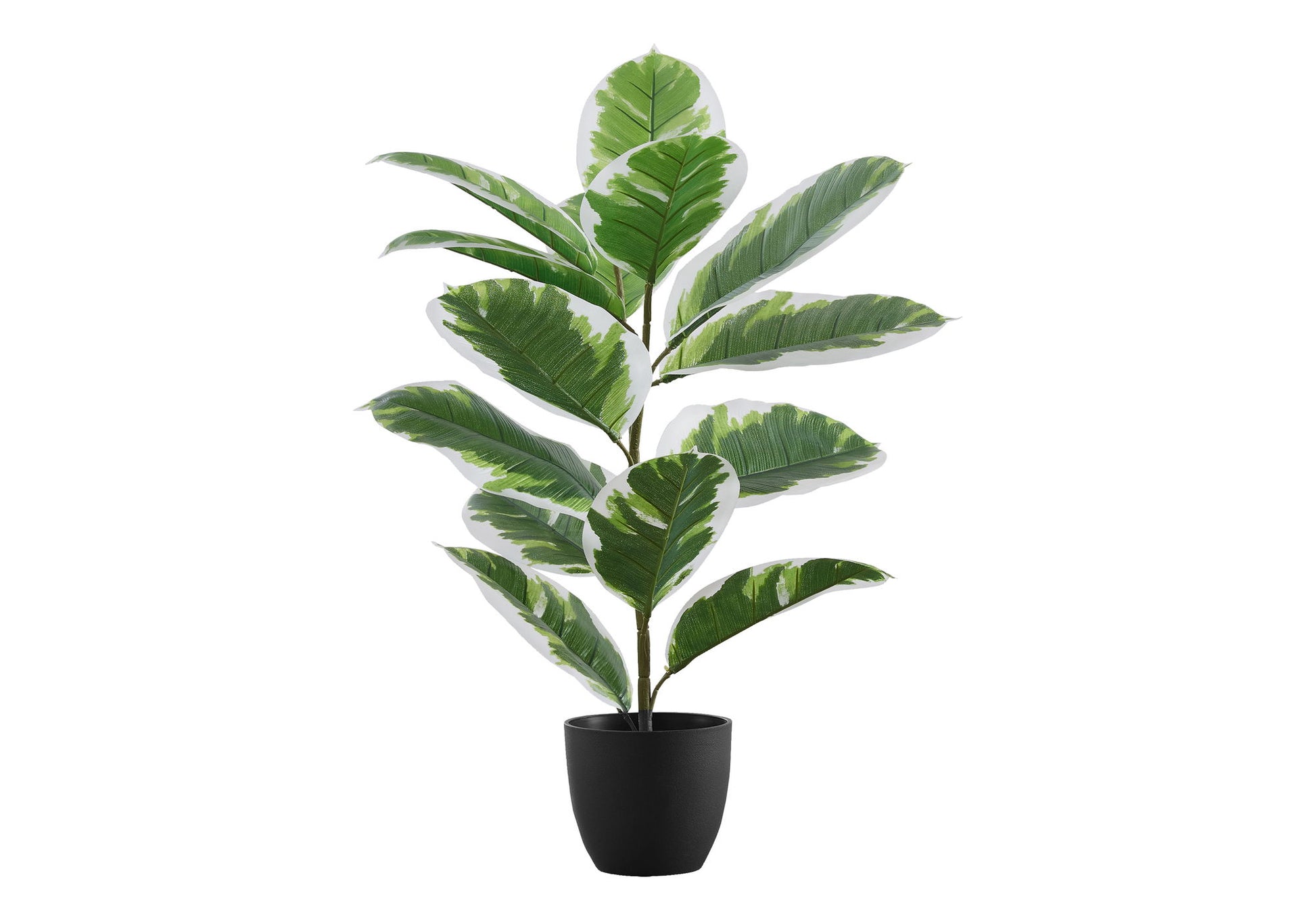 27" Tall, Artificial Plant, Rubber, Indoor, Faux, Fake, Table, Greenery, Potted, Real Touch, Decorative - Green / Black - Best Buy Furniture