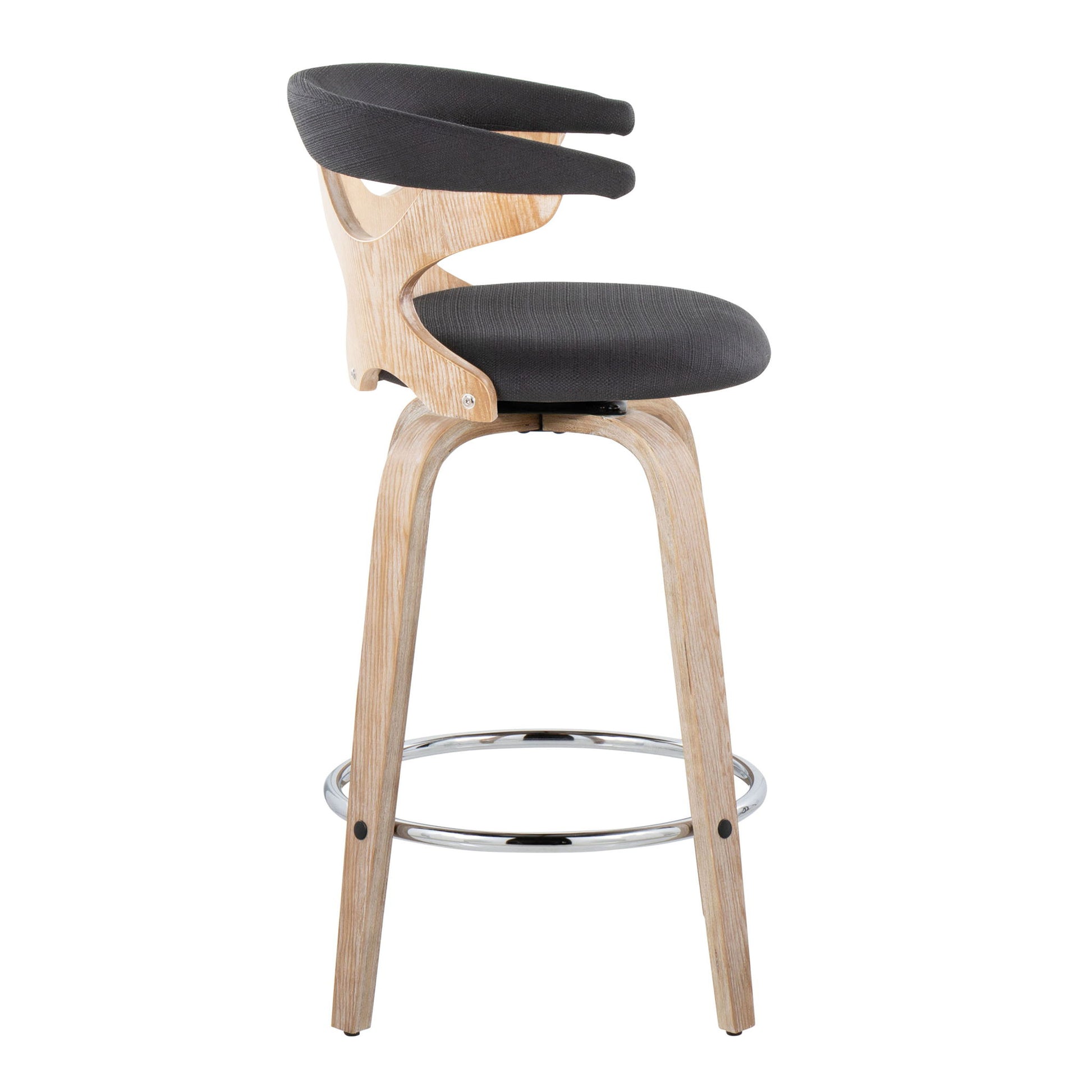 Gardenia - Mid Century Modern Fixed Height Counter Stool With Swivel (Set of 2) - Best Buy Furniture