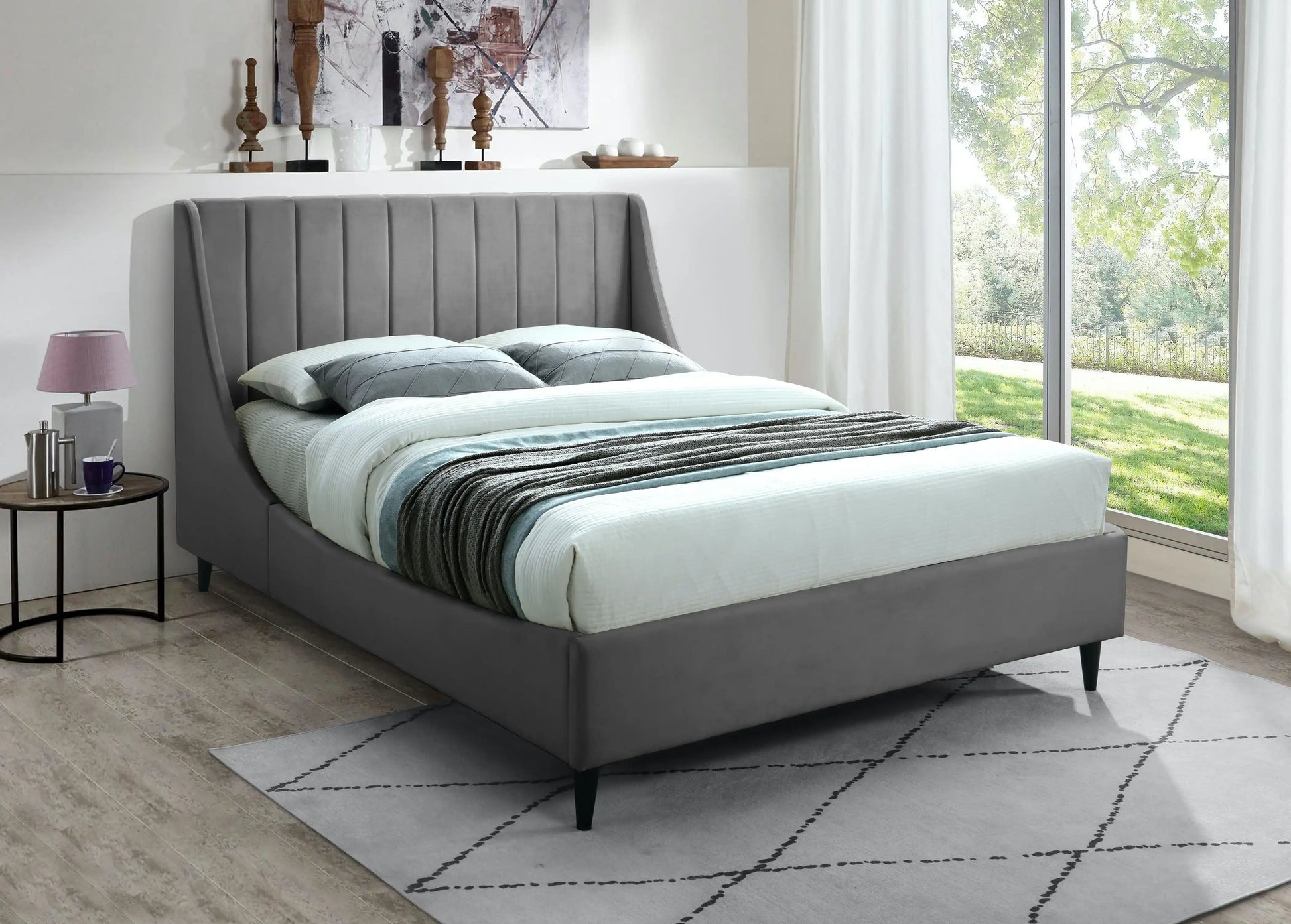 Eva - Velvet Bed - Best Buy Furniture