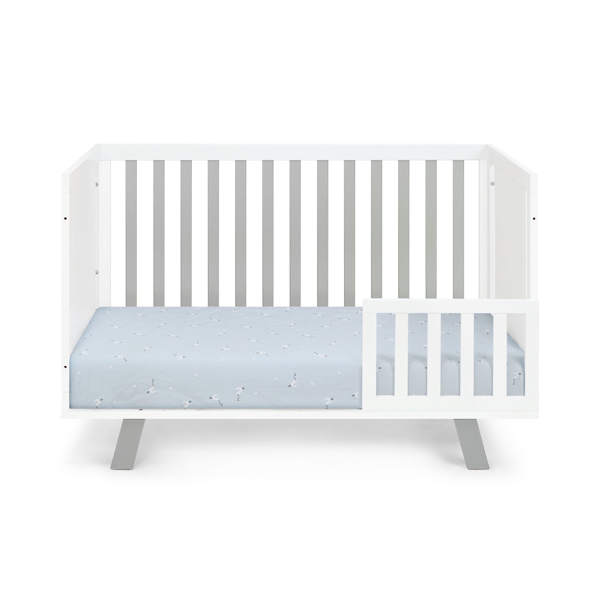 Livia - 3-in-1 Convertible Island Crib - White Frame - Best Buy Furniture