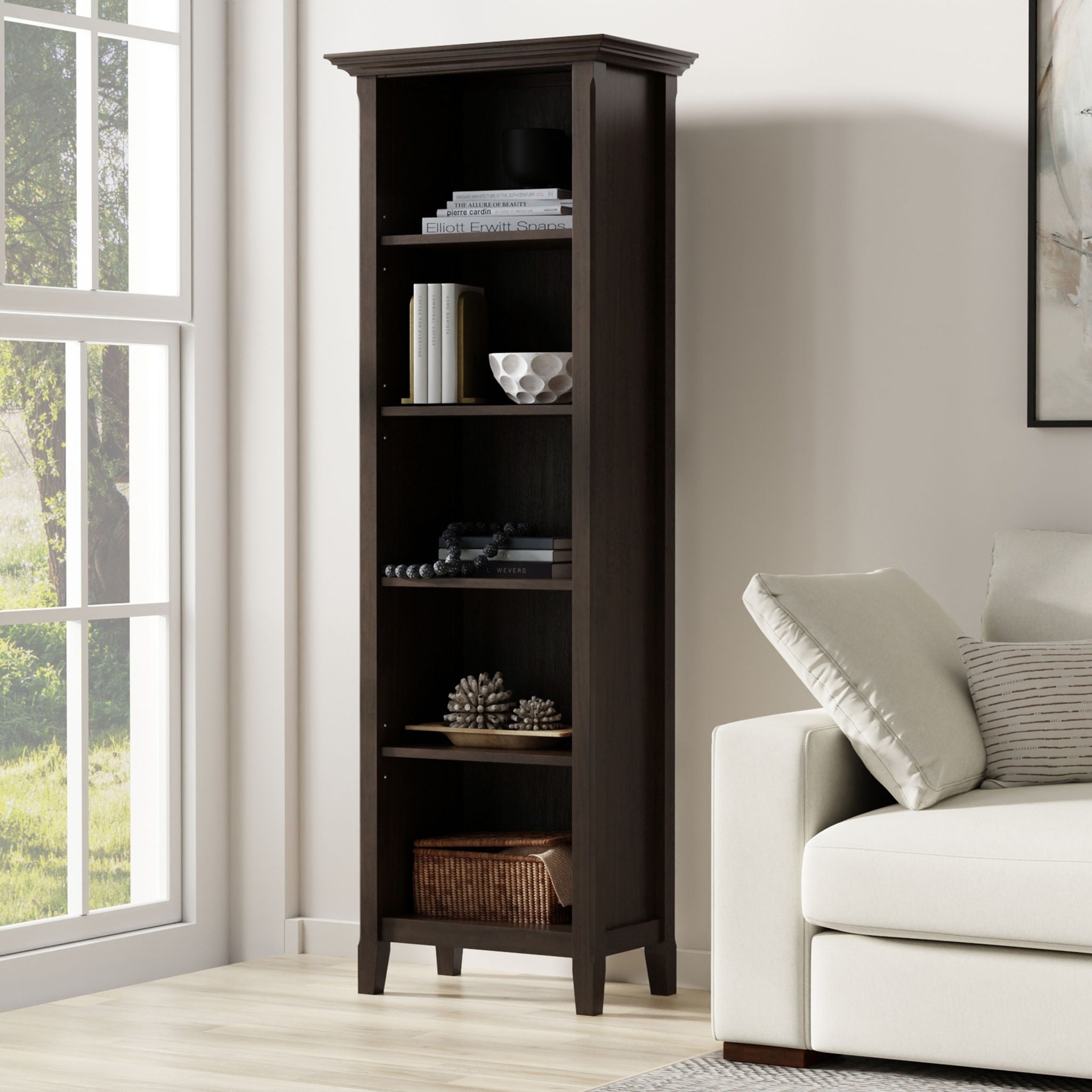 Amherst - 5 Shelf Bookcase - Brown - Best Buy Furniture