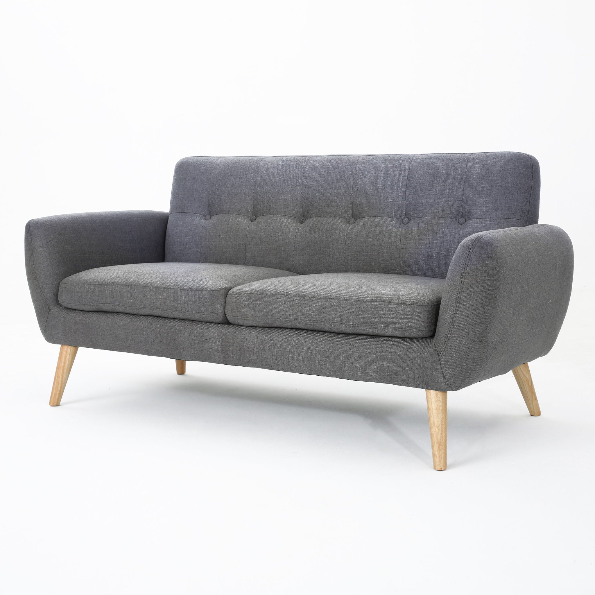 Modern Loveseat Sofa With Button Tufted Backrest - Best Buy Furniture