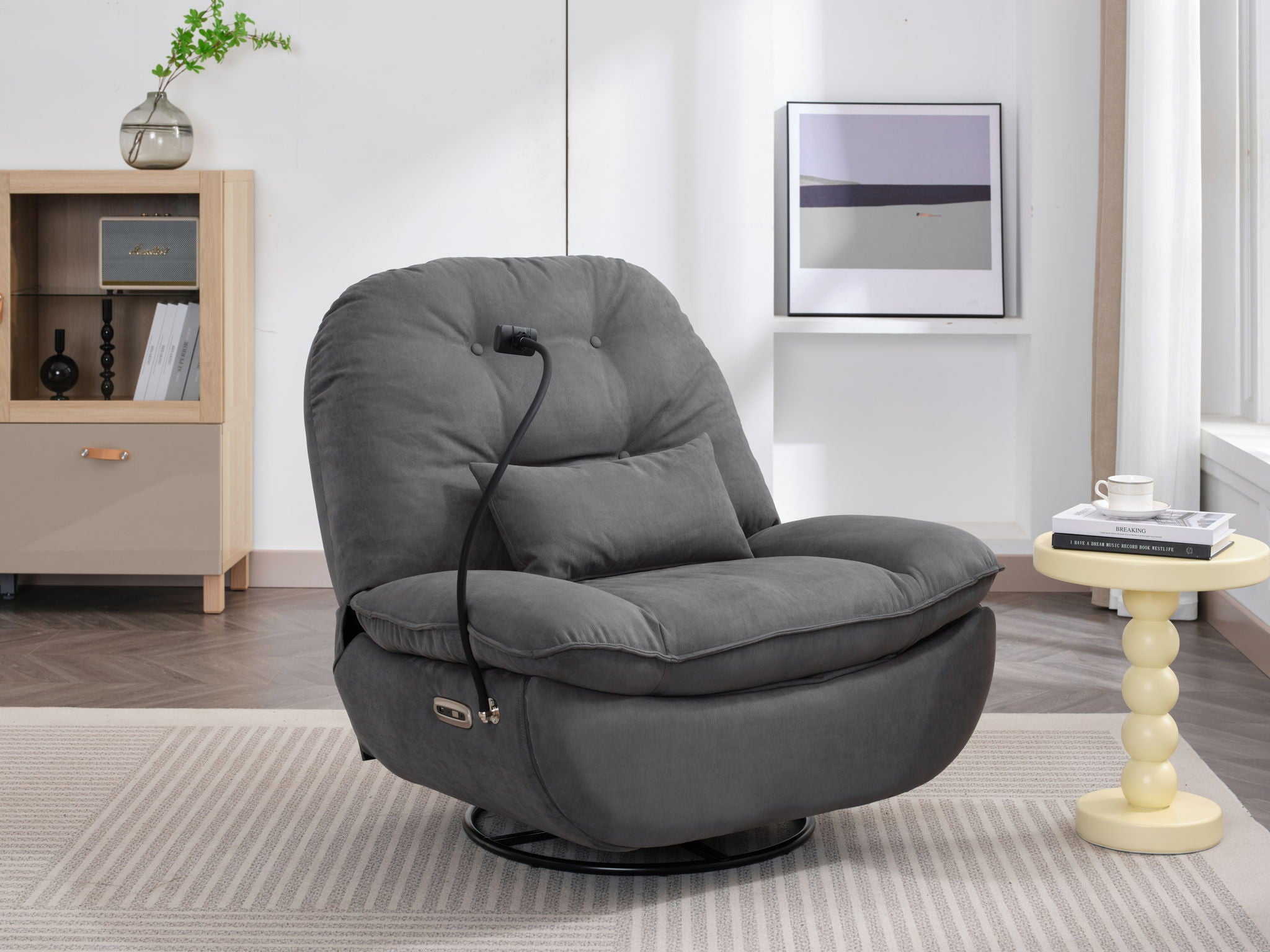 Power Recliner Swivel Glider USB Charger With Bluetooth Music Player, Sleep, Working, Game And Leisure - Best Buy Furniture