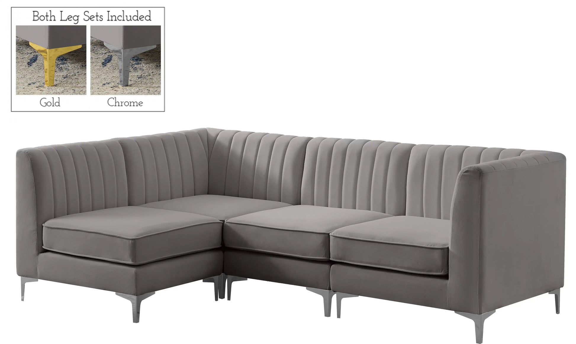Alina - 4 Piece Modular L-Shaped Sectional - Best Buy Furniture