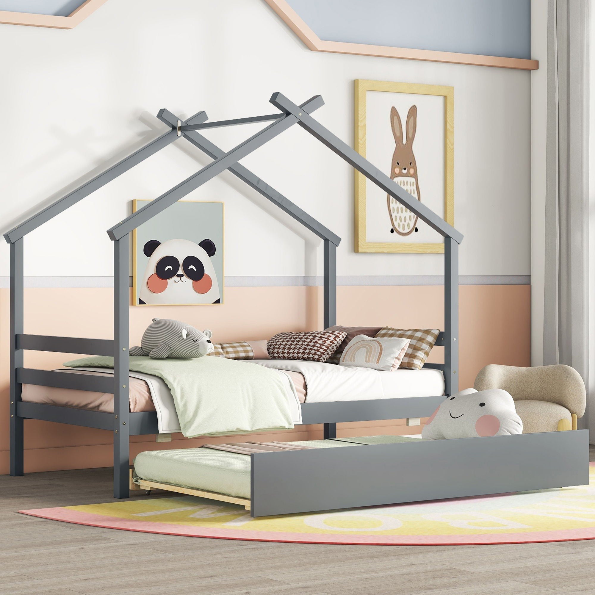 House-Shaped Bed With Trundle - Best Buy Furniture