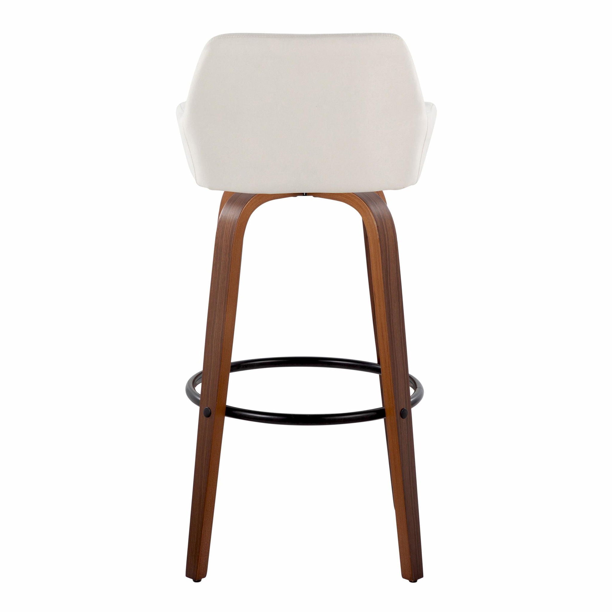 Daniella - Contemporary Fixed Height, Barstool & Swivel And Round Footrest (Set of 2) - Best Buy Furniture