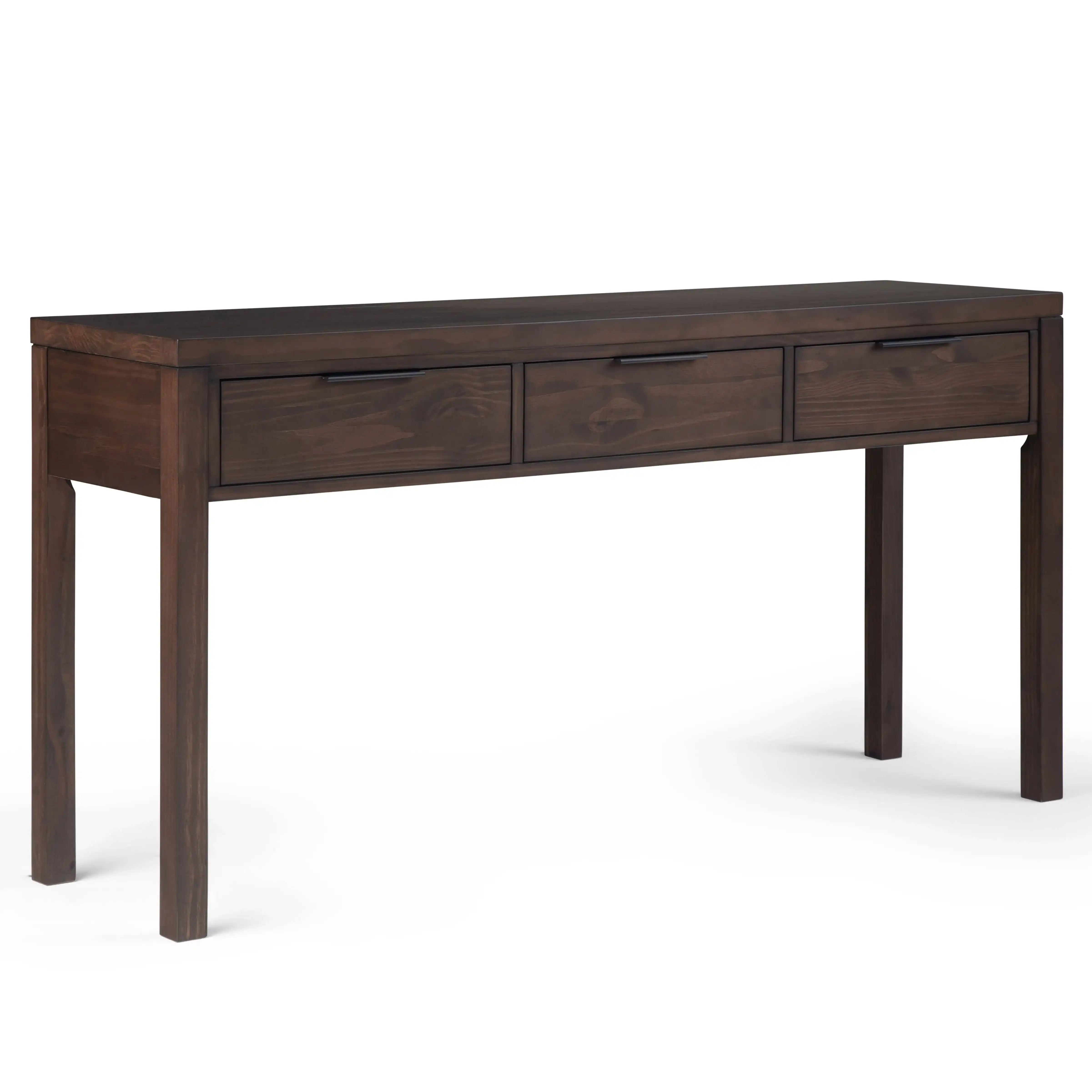 Hollander - Wide Console Table - Warm Walnut Brown - Best Buy Furniture