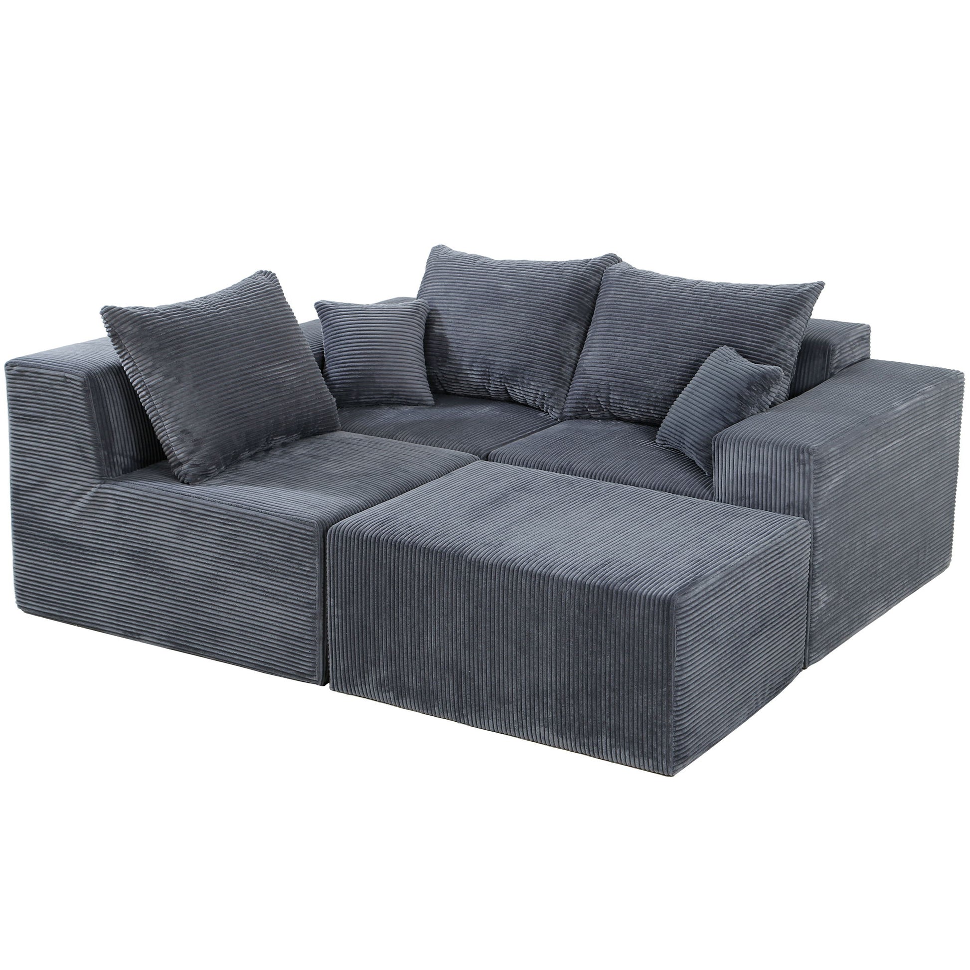 Modular Sectional Sofa, Convertible Couch With Chaise Corduroy - Best Buy Furniture