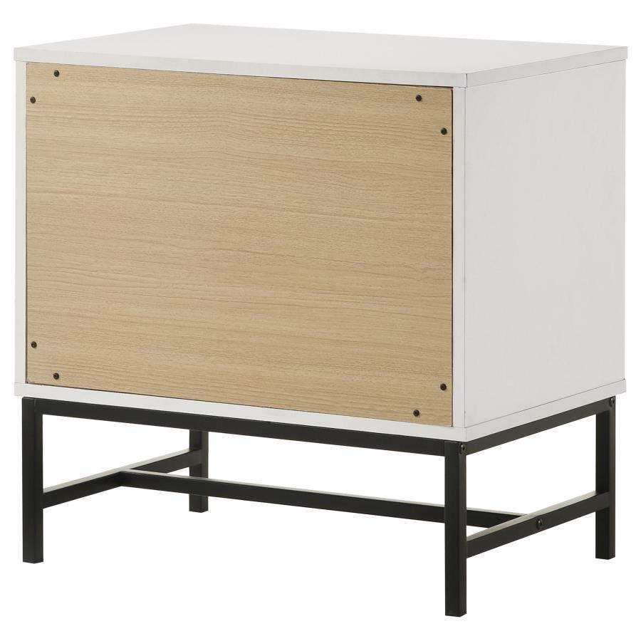 Sonora - 2-Drawer Nightstand Bedside Table - White - Best Buy Furniture