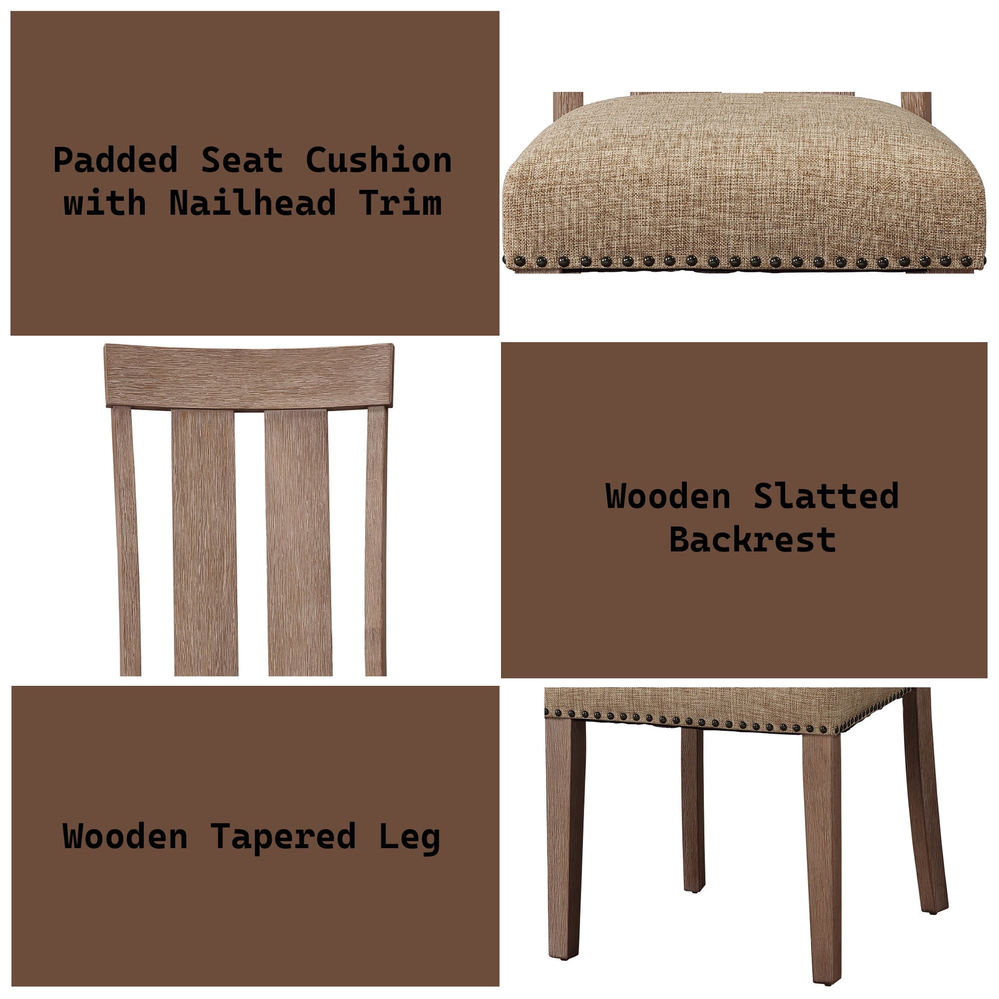 Nathaniel - 7 Pieces Dining Room Set - Maple - Best Buy Furniture