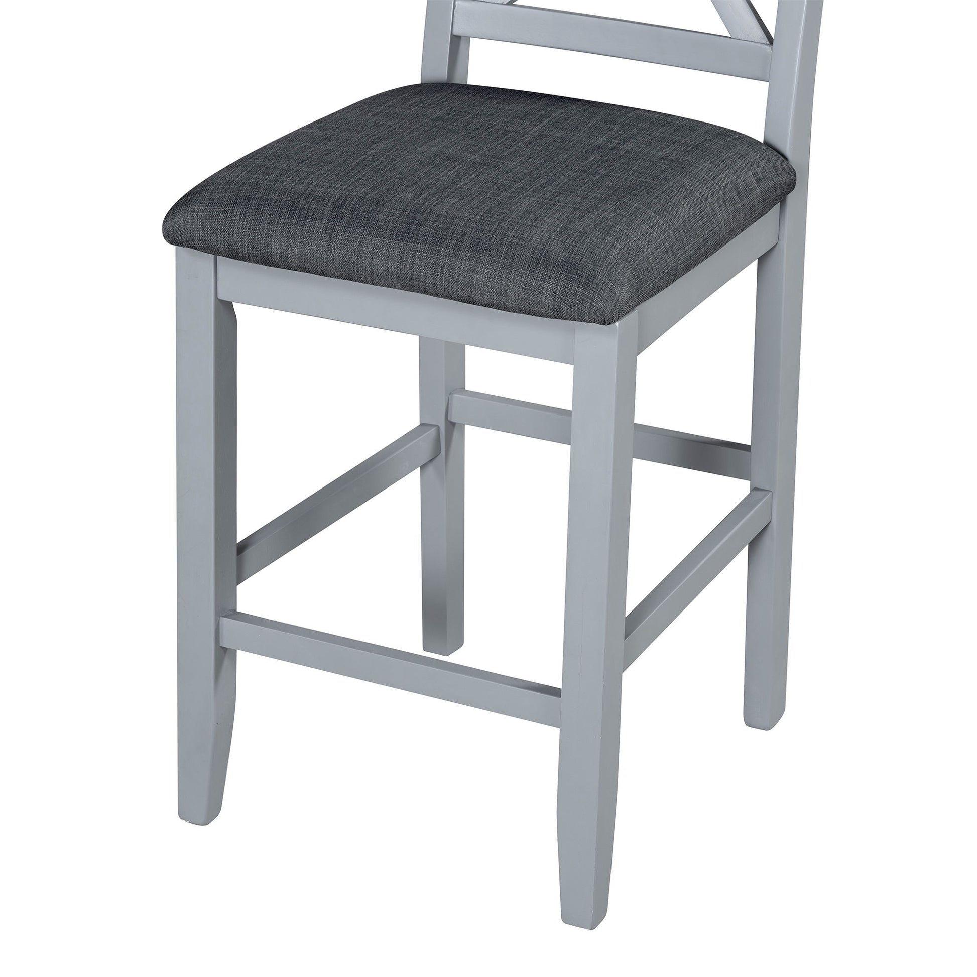 Solid Wood Farmhouse Counter Height Dining Table Set With 3 Tier Storage Shelves - Best Buy Furniture