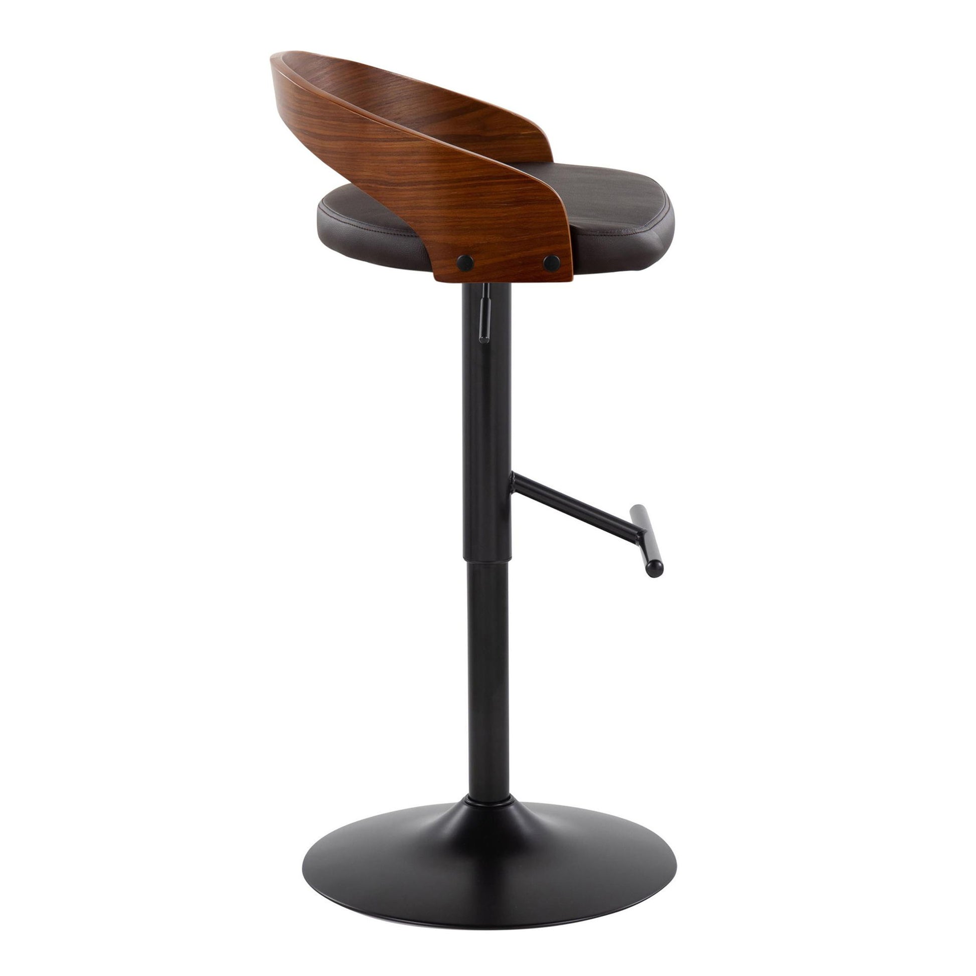 Grotto - Contemporary Adjustable Barstool & Swivel With Straight T Footrest (Set of 2) - Best Buy Furniture