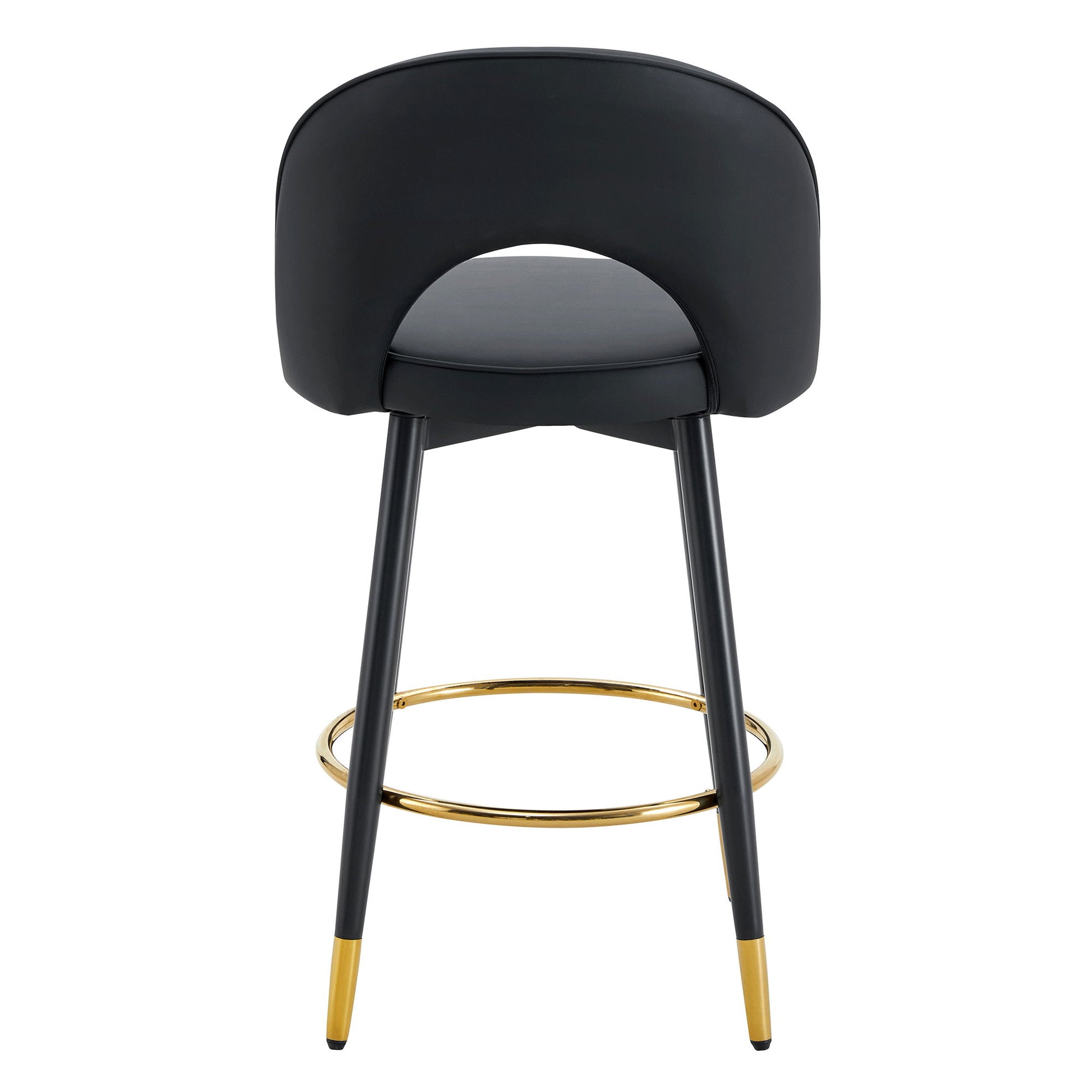 Modern Upholstered 360° Rotatable Bar Chair With Metal Legs For Dining Room (Set of 2) - Best Buy Furniture