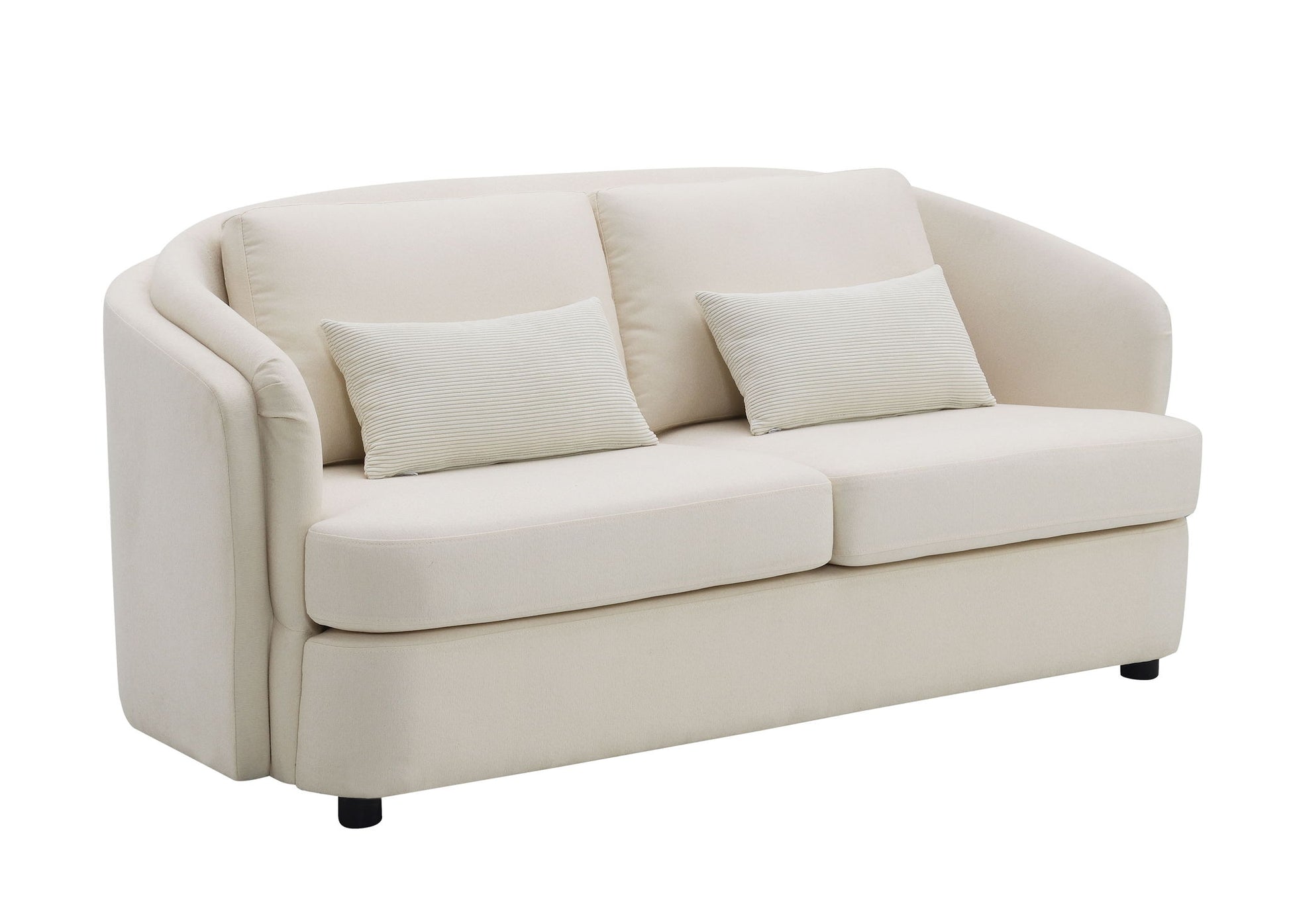Mariko - Linen 3 Pieces Living Room Set - Beige - Best Buy Furniture