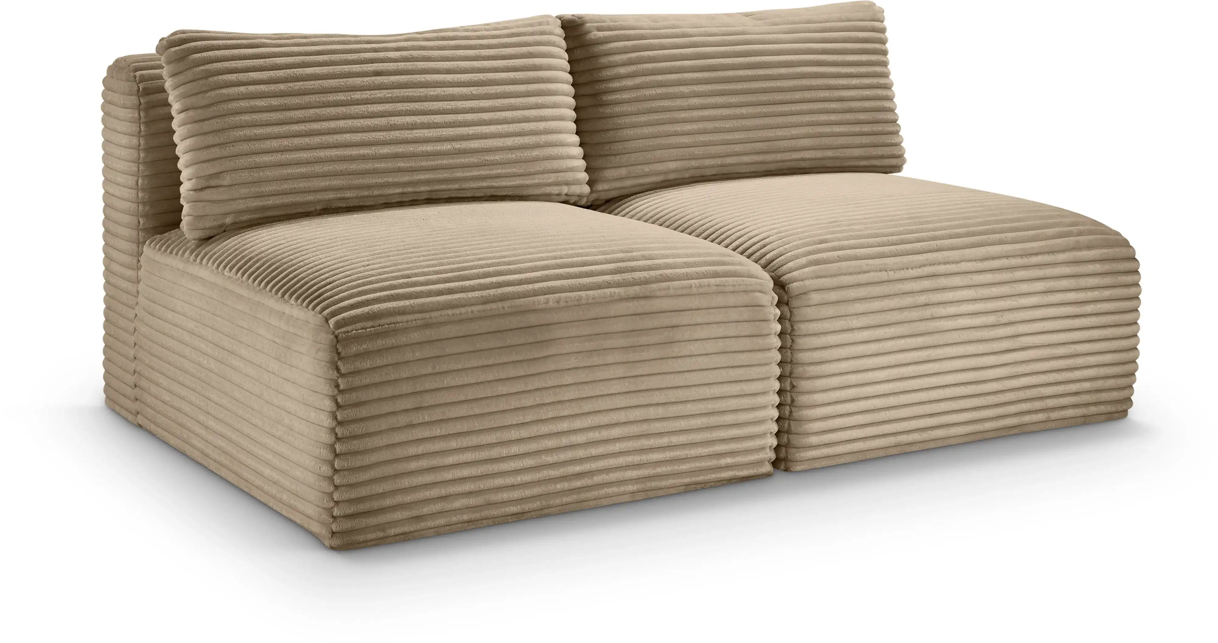 Shaggy - Fabric 2 Seat Modular Armless Sofa - Best Buy Furniture
