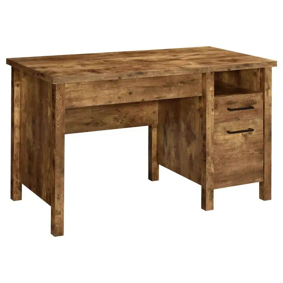 Delwin - 2-Drawer Lift Top Computer Desk - Rustic Nutmeg - Best Buy Furniture