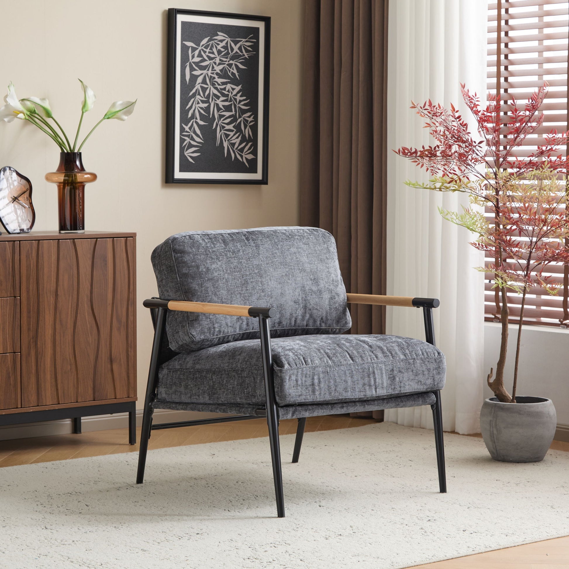 Modern Accent Chair With Plush Cushions, Cozy Seating - Best Buy Furniture